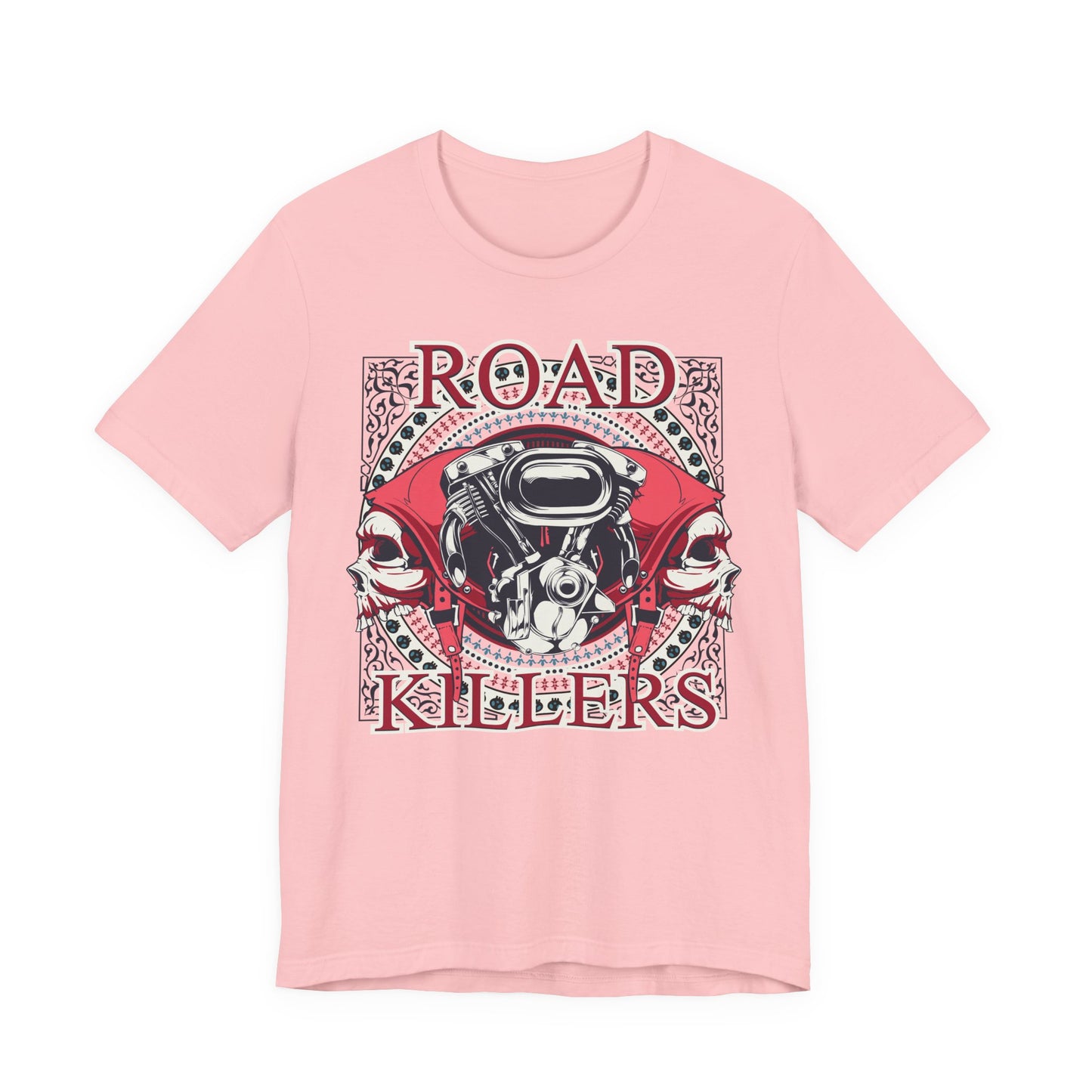 Dark Road Motorcycle Helmet Skull Tee Biker graphic t-shirt G-1