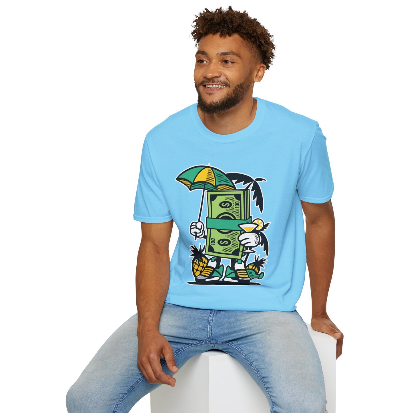 Cartoon T Shirt Animation T Shirt Funny Tee Unisex Softstyle Cotton Tee Art Design 64000