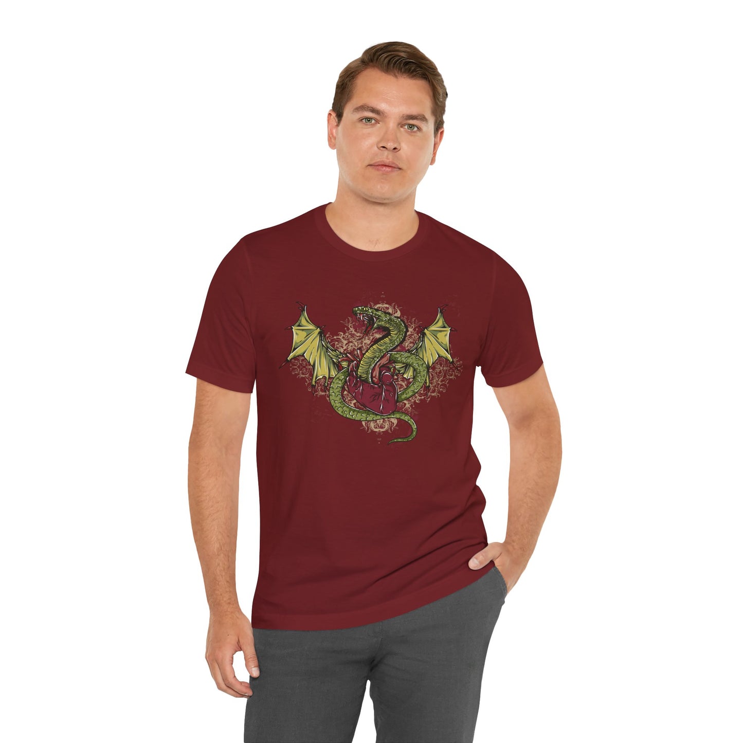 Dragon Illustration Graphic Unisex Cotton T-Shirt r29