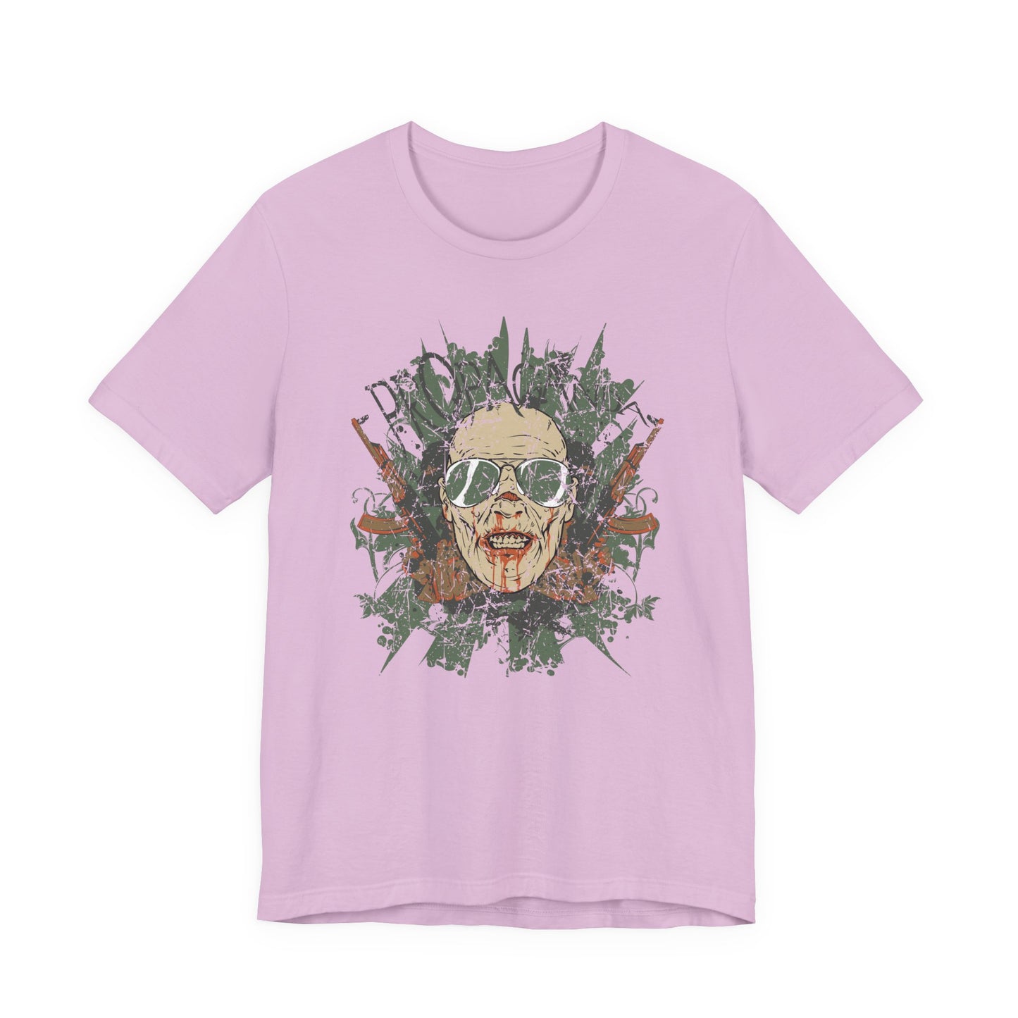 Retro Skull Floral Graphic Design Unisex Cotton T-Shirt G-2