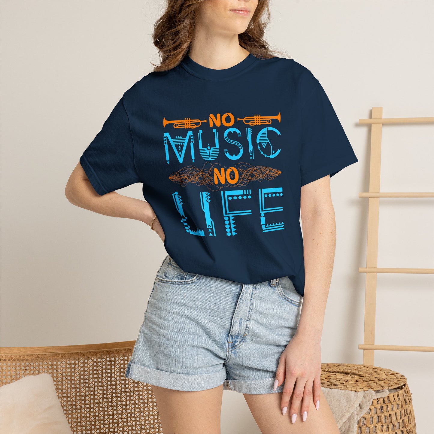 Music Graphic Design Unisex Cotton T-shirt  077