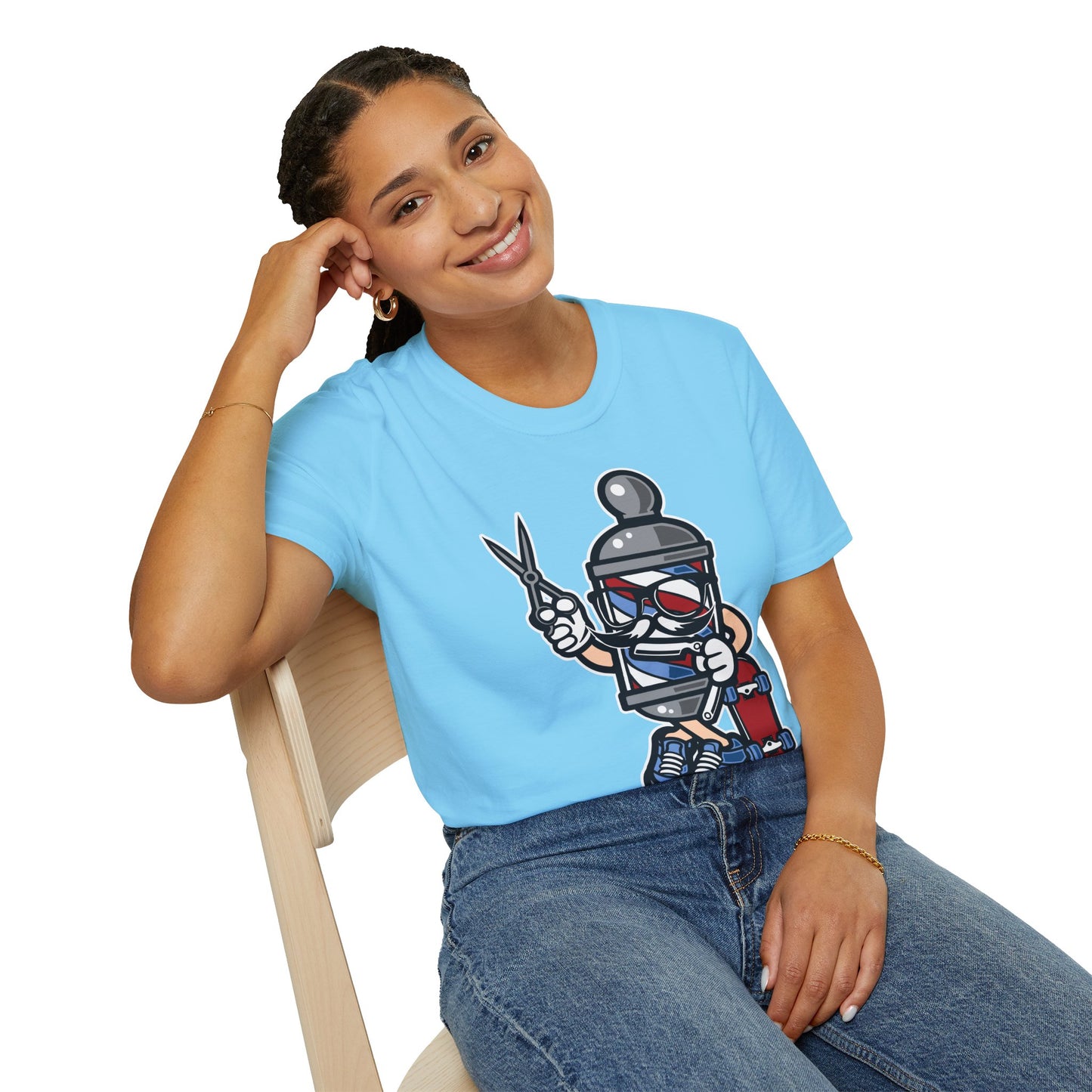 Cartoon Animation T Shirt Unisex Funny Tee Cotton Gildan Softstyle 64000 Comfortable Wear
