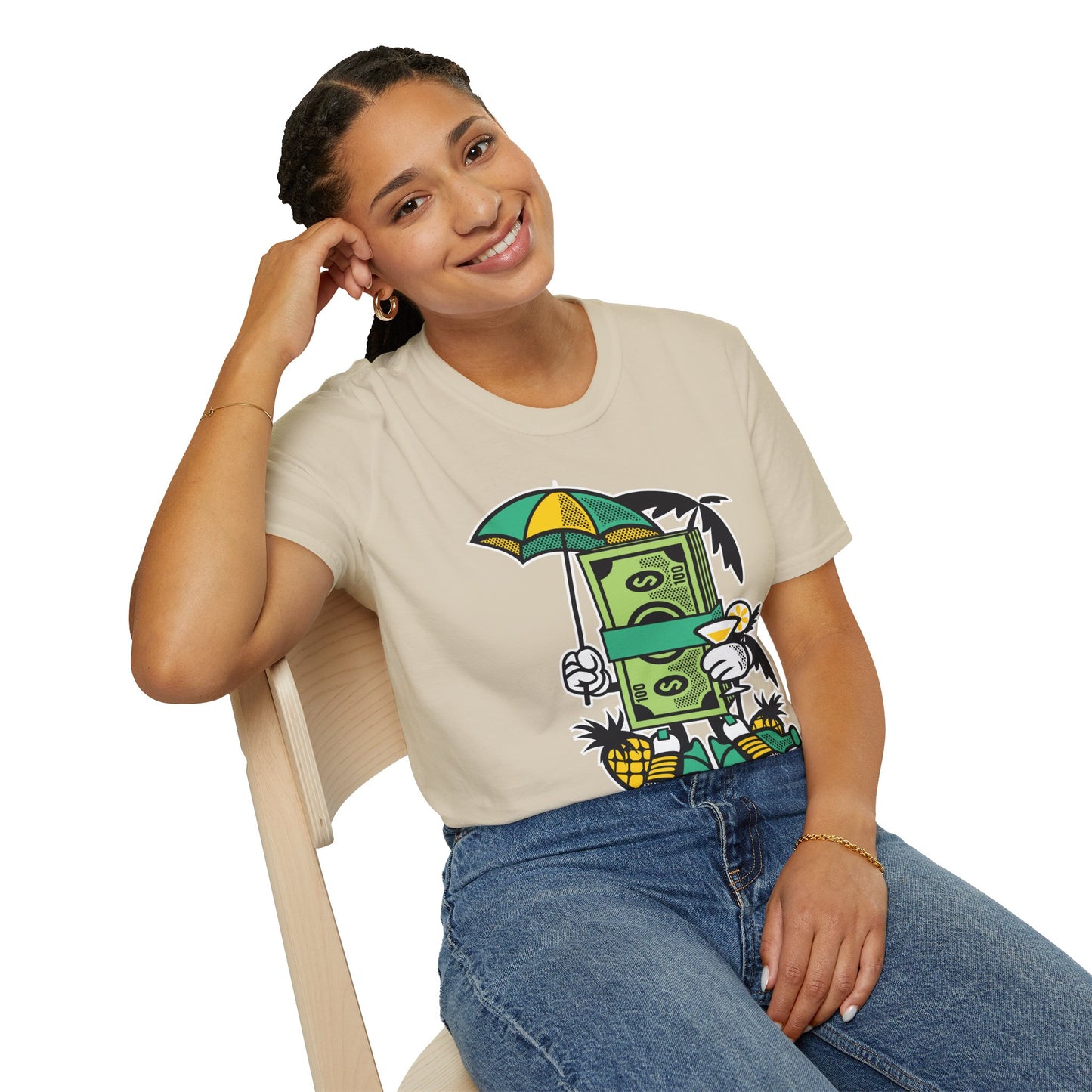 Cartoon T Shirt Animation T Shirt Funny Tee Unisex Softstyle Cotton Tee Art Design 64000