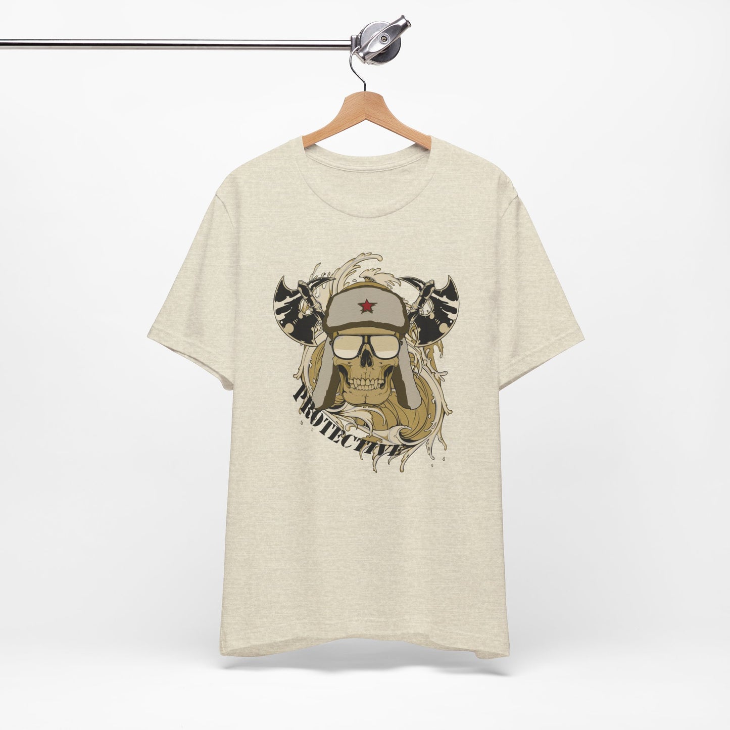 Viking Skull Graphic with Horned Helmet T-Shirt Captain Design Tee Art-41