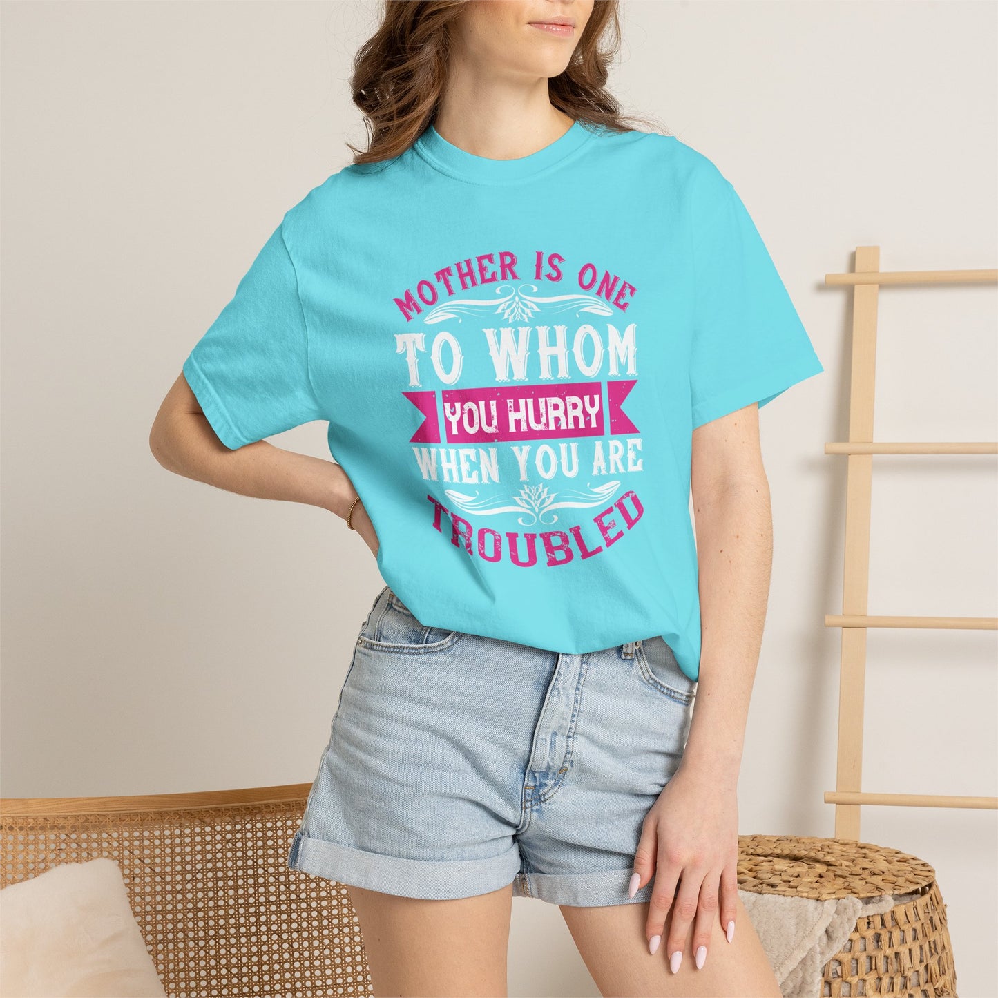 Mom T-shirt Mother Day Mama Tee Unisex Comfort Colors Garment-Dyed Cotton h82