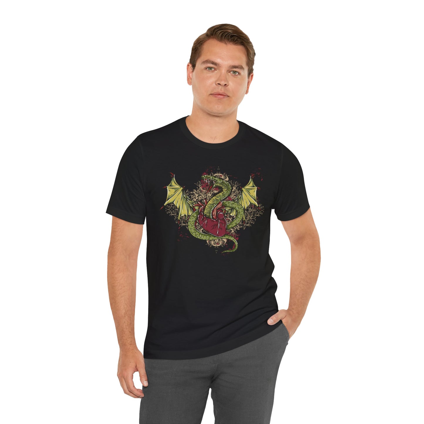 Dragon Illustration Graphic Unisex Cotton T-Shirt r29