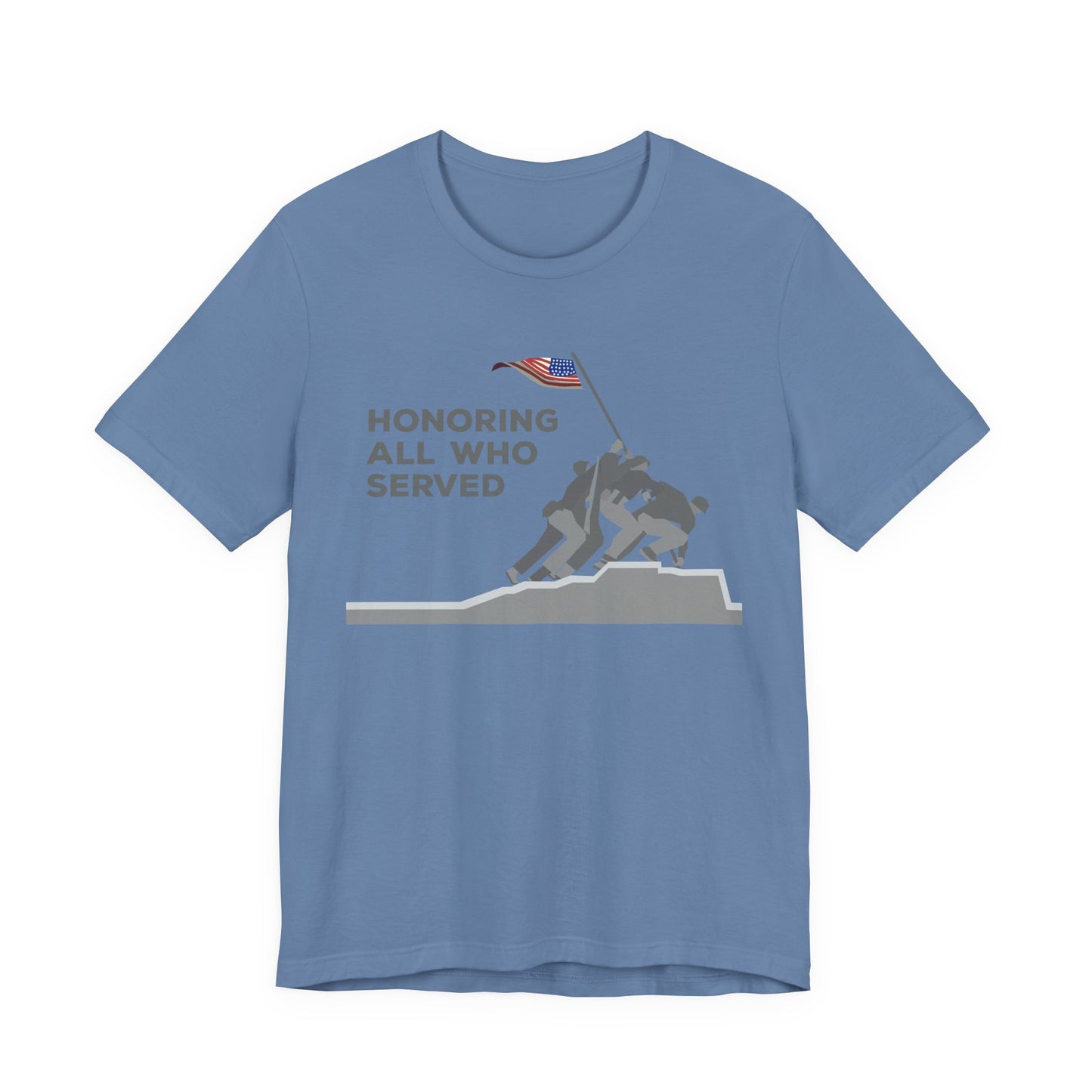 Iwo Jima Flag Raising honoring all who served T-Shirt Military Memorial Unisex Cotton Tee v52