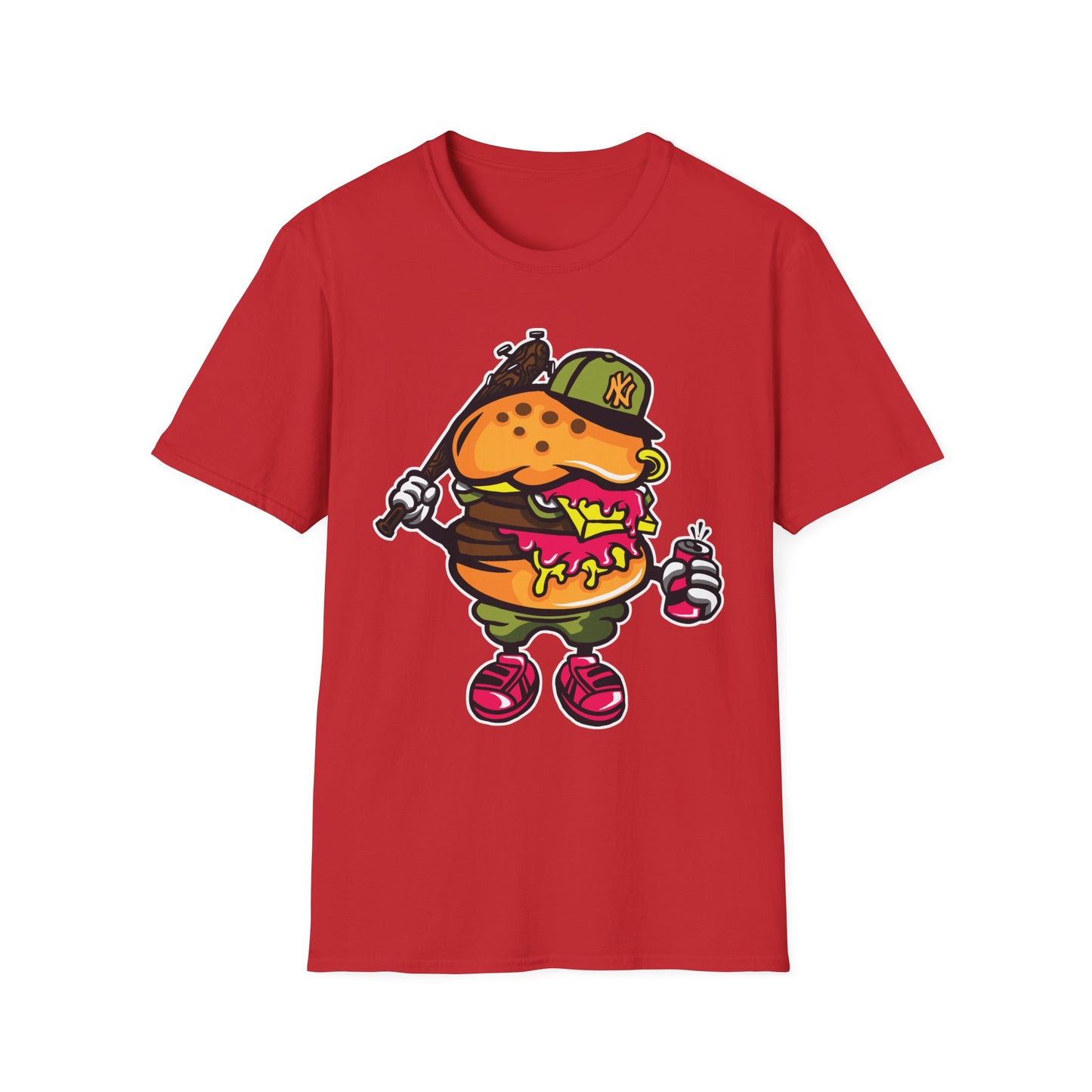 Unisex Cartoon T Shirt Funny Animation Tee Gildan Softstyle 64000 100 Percent Cotton