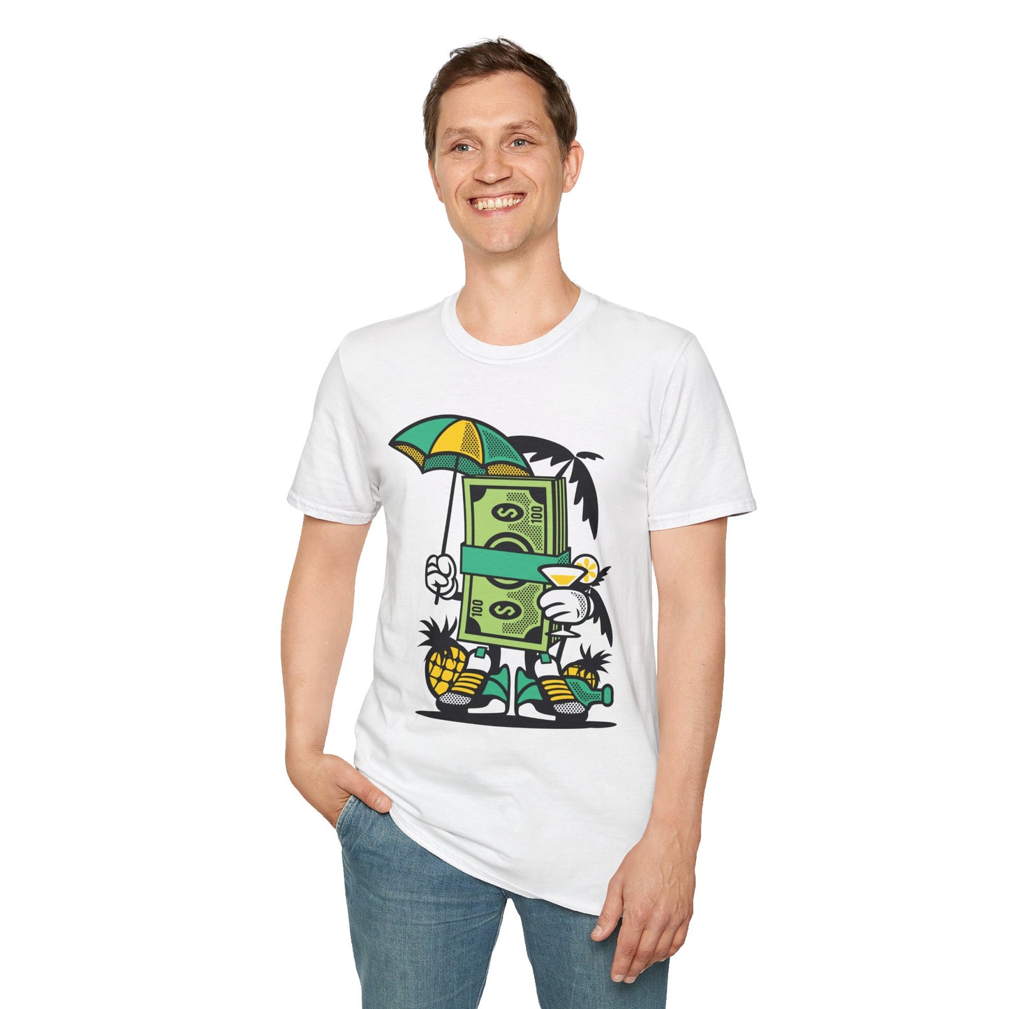 Cartoon T Shirt Animation T Shirt Funny Tee Unisex Softstyle Cotton Tee Art Design 64000