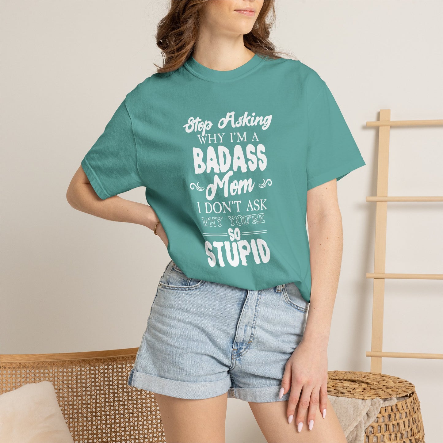 Mom T-shirt Mother's Day Mama Tee Unisex Comfort Colors Garment-Dyed Cotton h39