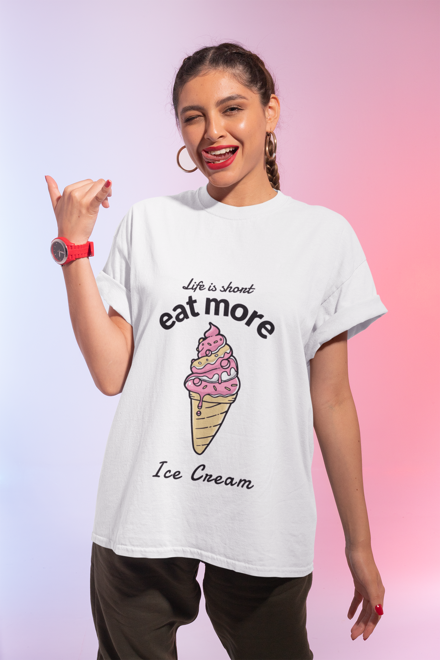 Food Tees, Funny Food T Shirts, Funny T Shirts, Shirt with Food, Junk Food Tees, Shirt with Ice Cream, Ice Cream T-Shirt