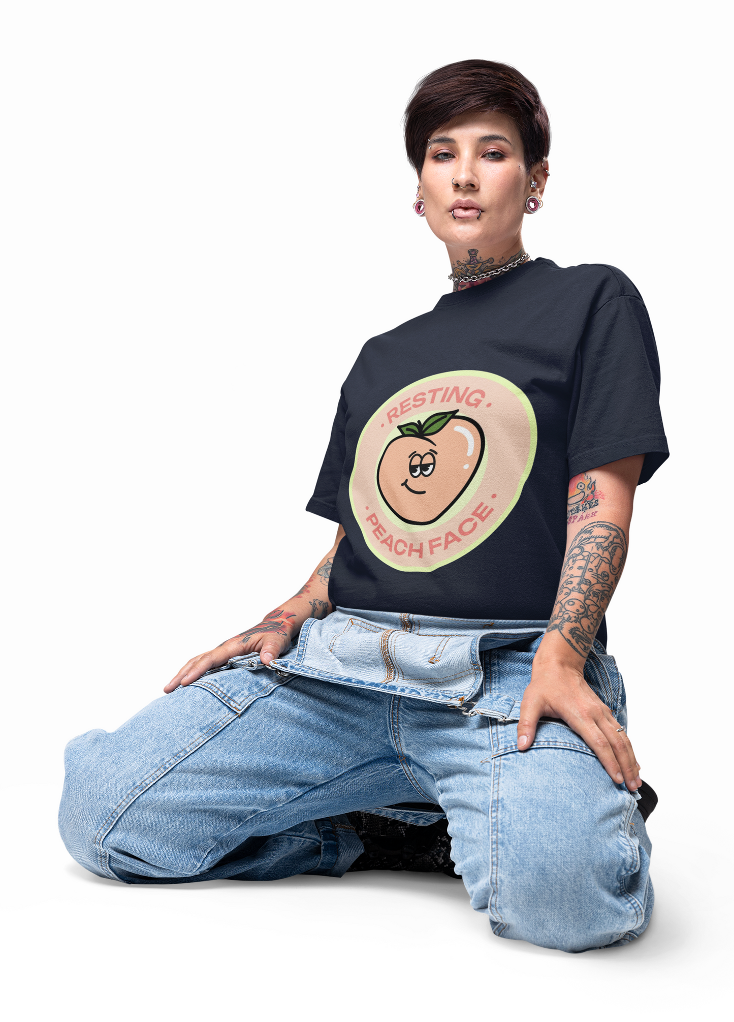 Food Tees, Funny Food T Shirts, Funny T Shirts, Shirt with Fruits, Shirt with Peach