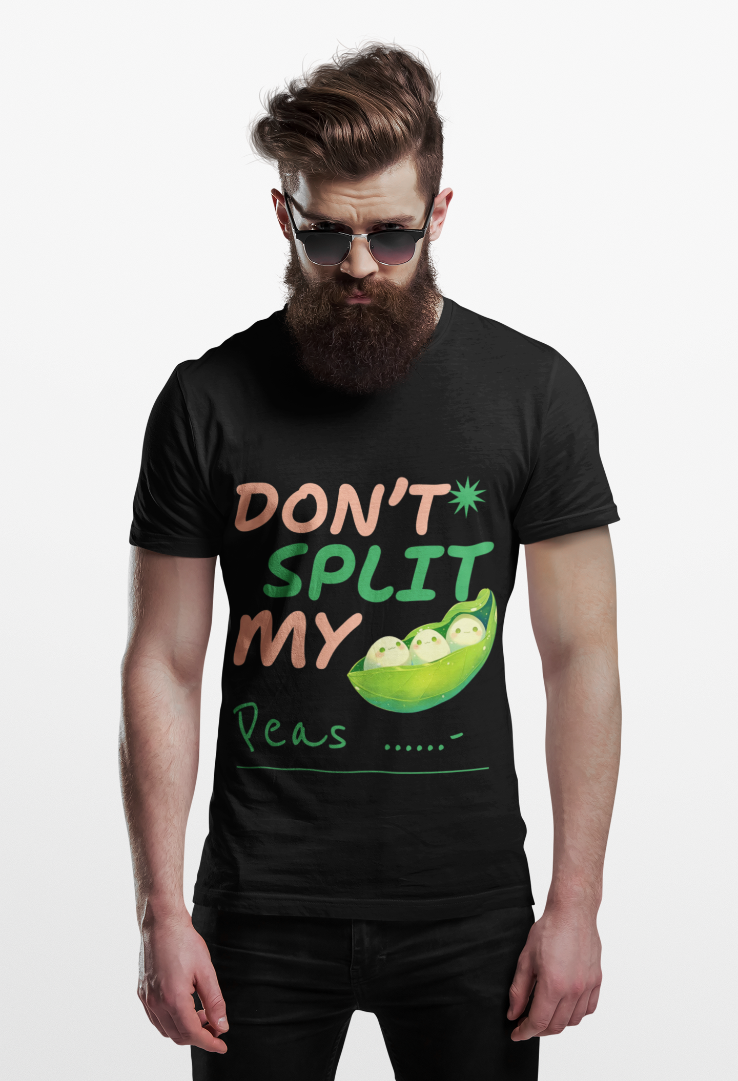 Food Tees, Funny Food T Shirts, Funny T Shirts, Shirt with Vegetables, Shirt with Peas