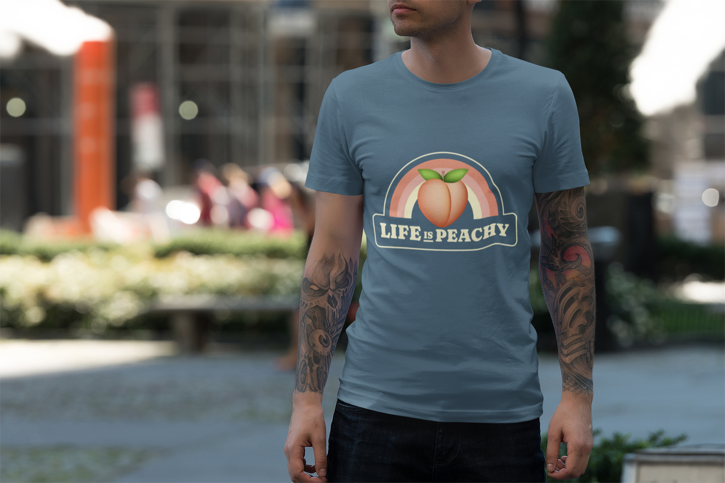 Food Tees, Funny Food T Shirts, Funny T Shirts, Shirt with Fruits, Shirt with Peach