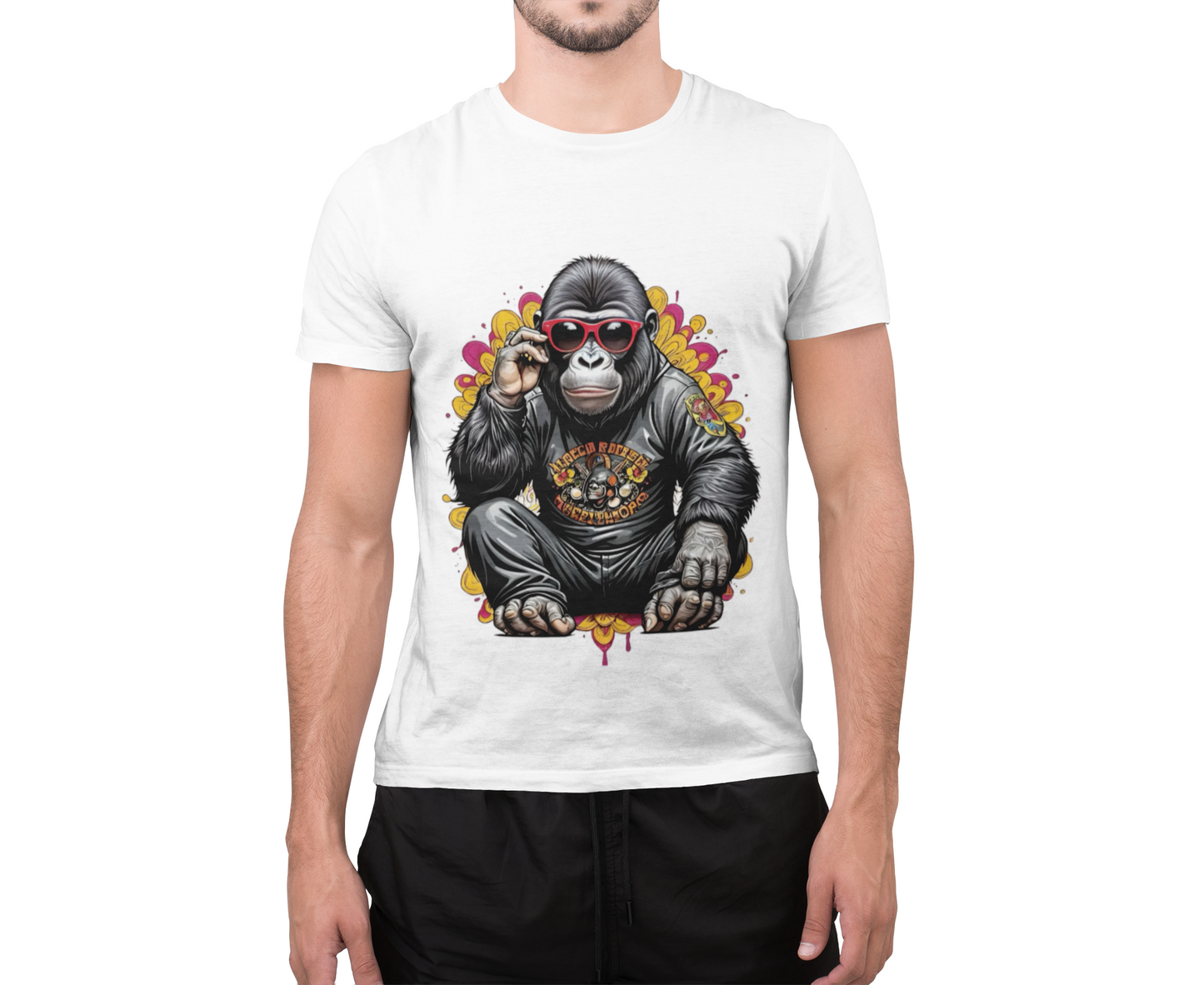 Animals Tees, Funny Animals Shirt, T Shirts with Funny Animals, T-Shirt with Gorilla, Monkey Tees