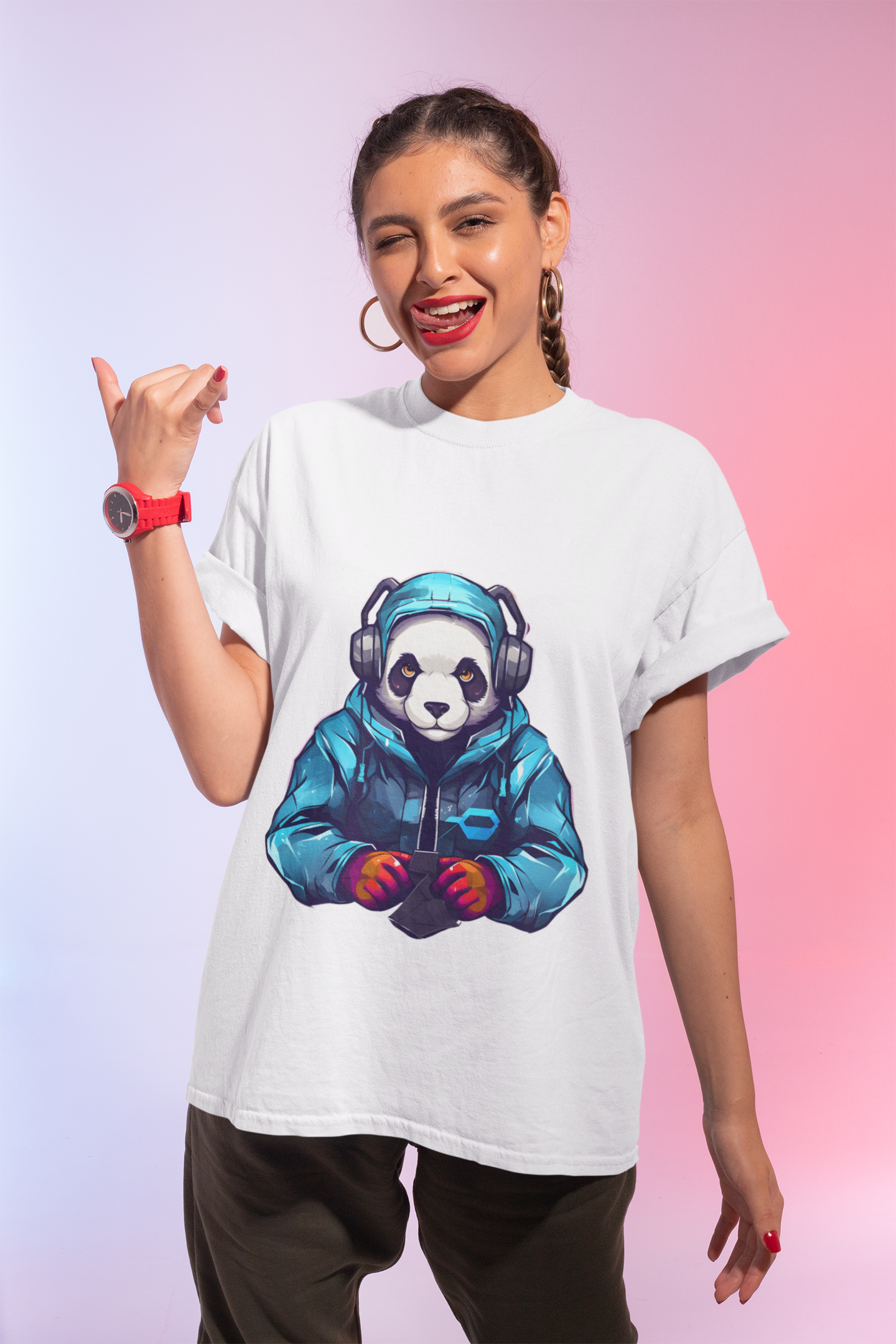 Animals Tees, Funny Animals Shirt, T Shirts with Funny Animals, T-Shirt with Panda, Panda Tees