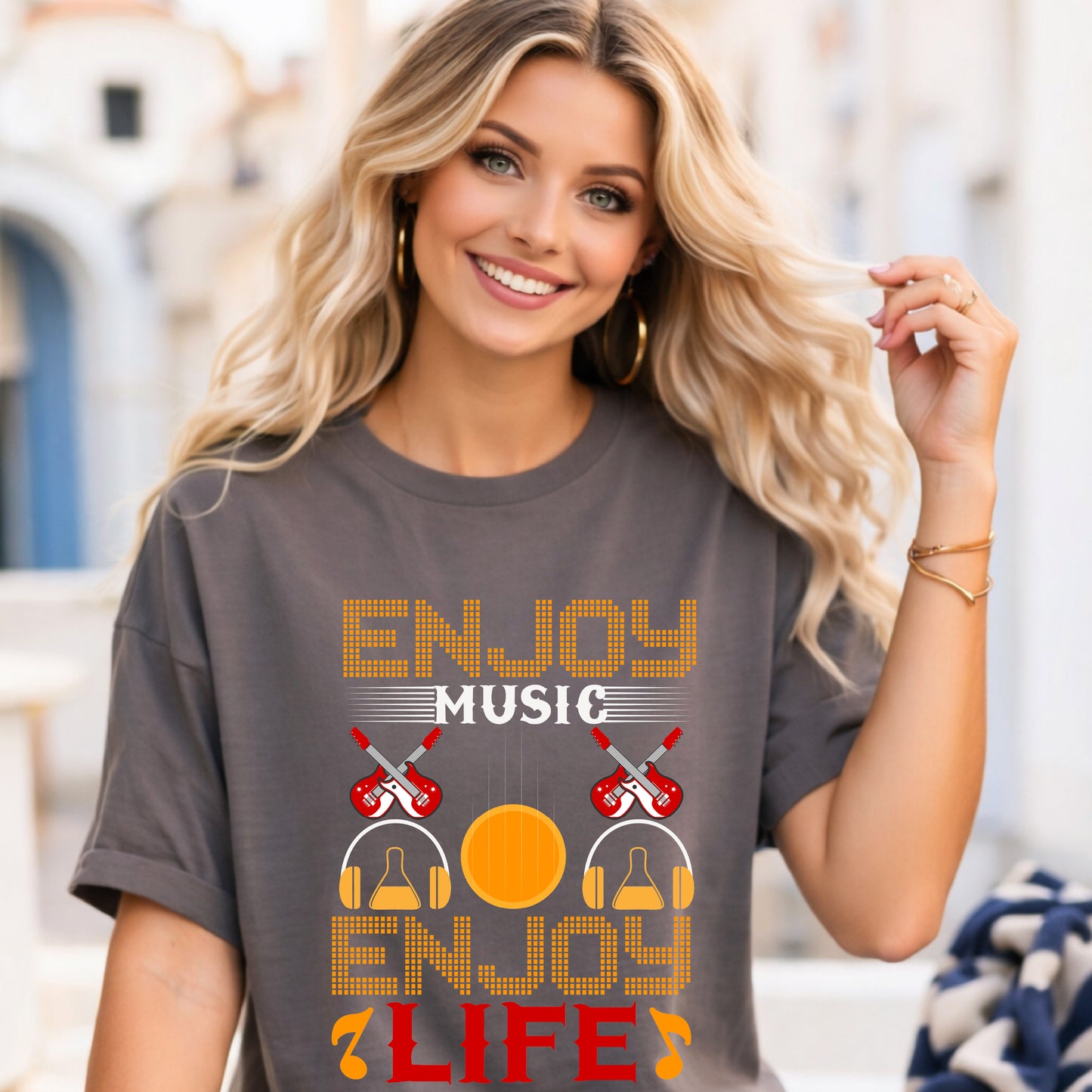 Music Graphic Design Unisex Cotton T-shirt 049