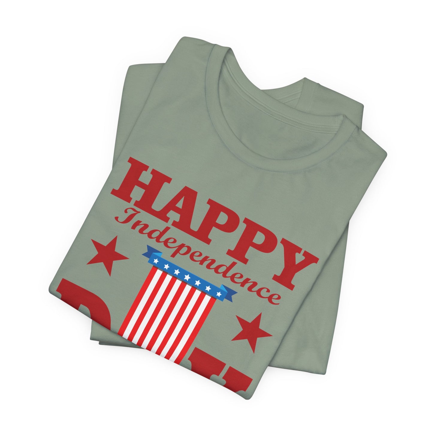 Happy Independence Day Graphic Unisex Cotton T-Shirt 018