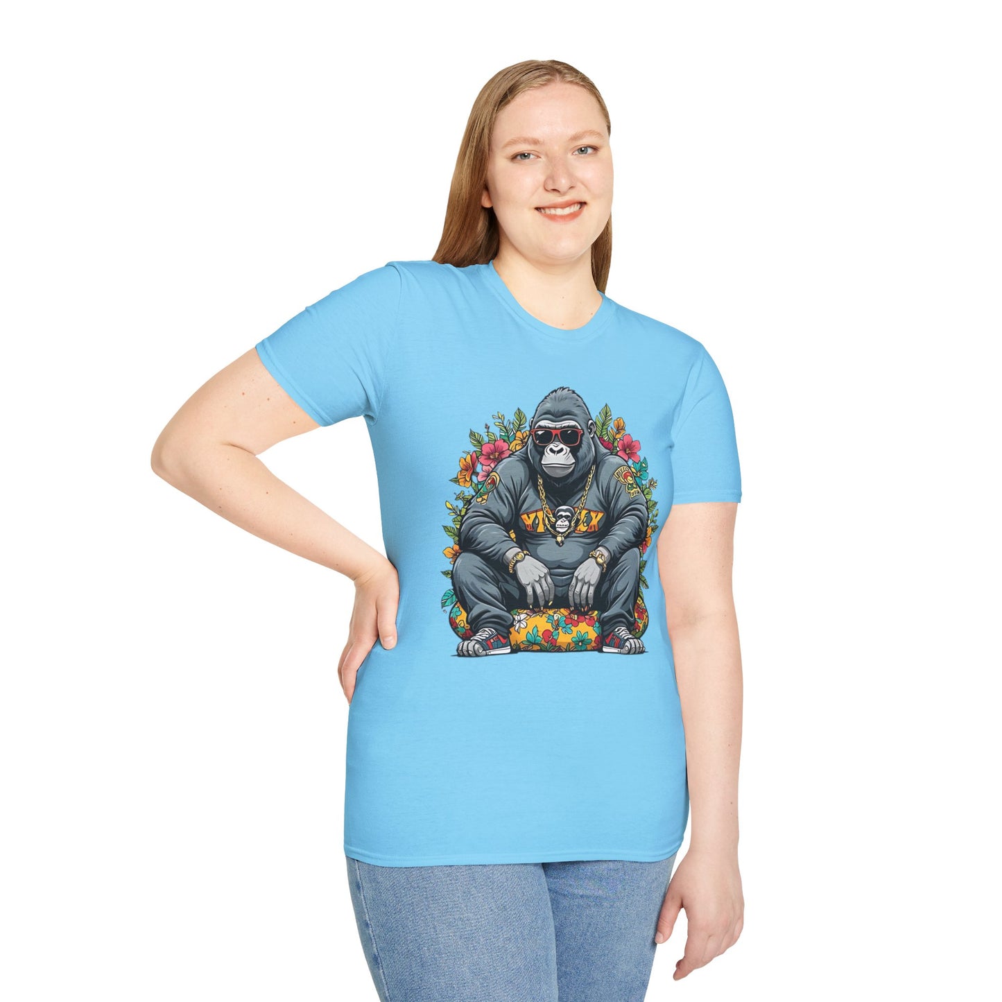 Animals Tees, Funny Animals Shirt, T Shirts with Funny Animals, T-Shirt with Gorilla, Monkey Tees