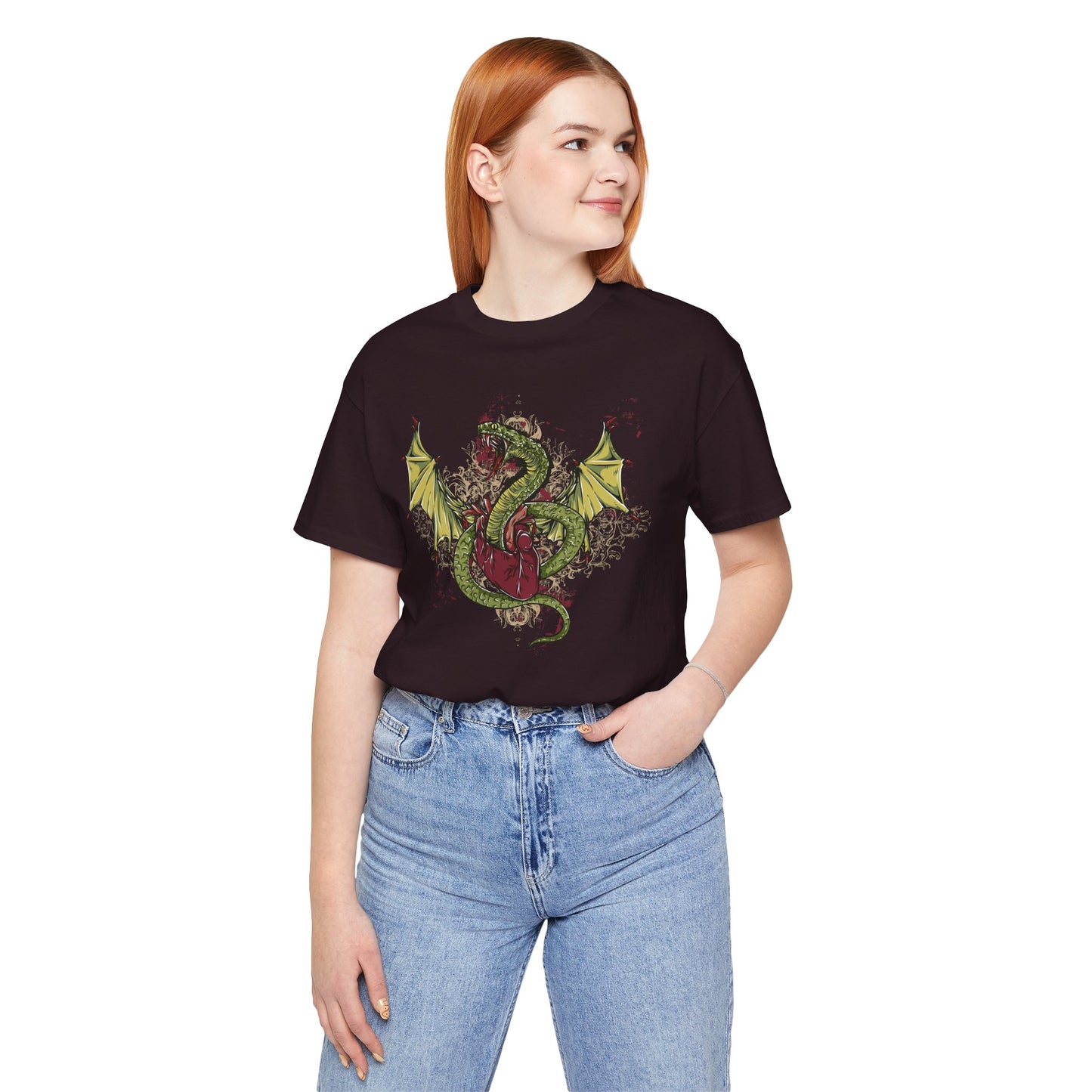 Dragon Illustration Graphic Unisex Cotton T-Shirt r29