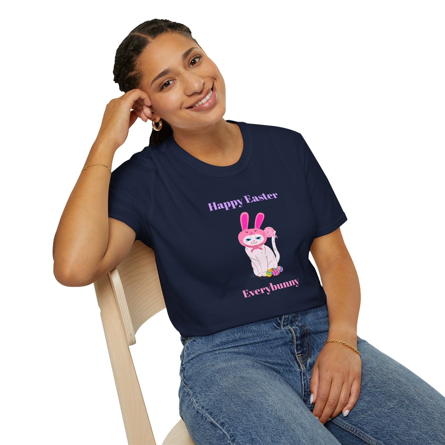 Easter Bunny T-Shirt, Tee Shirt with Easter Signature, T Shirt with Easter Prints, Tee Shirt with Easter Design - 11