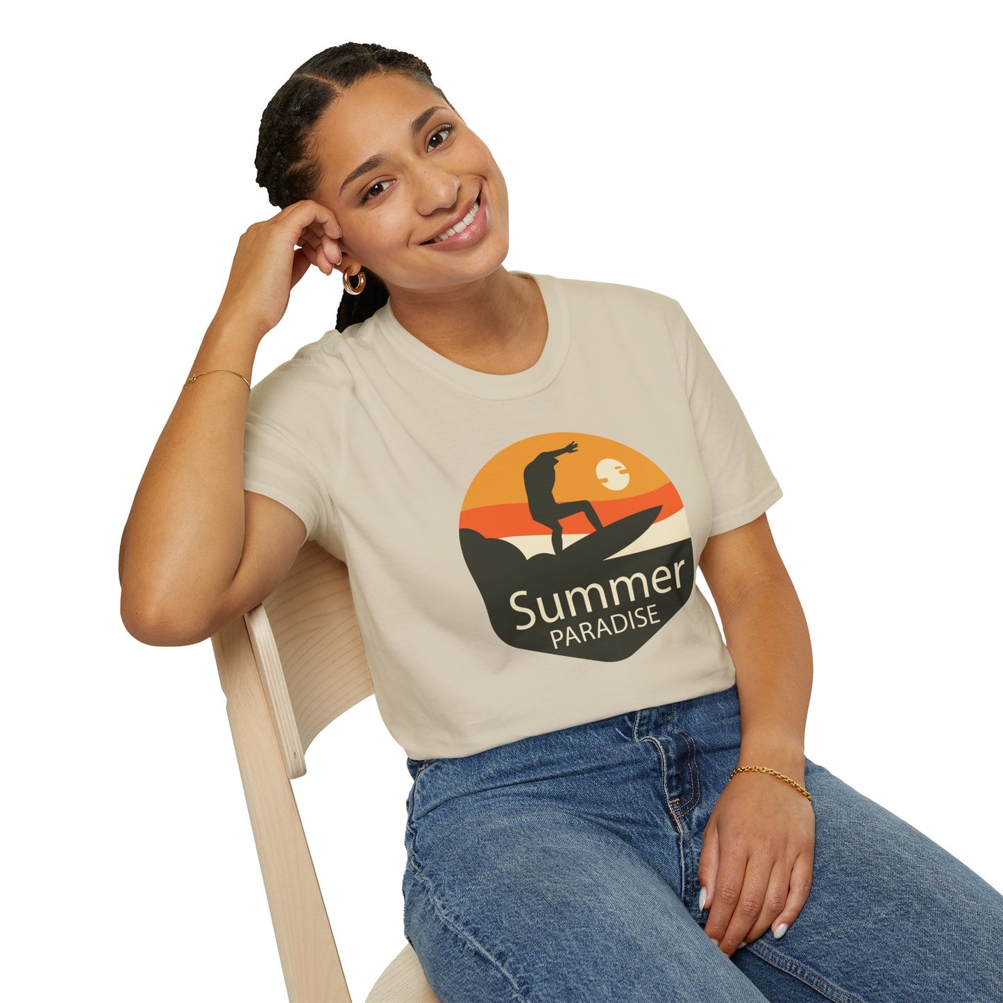Summer T-Shirt, Summer Design Shirts, Art Tee Shirt with Summer Design - 4