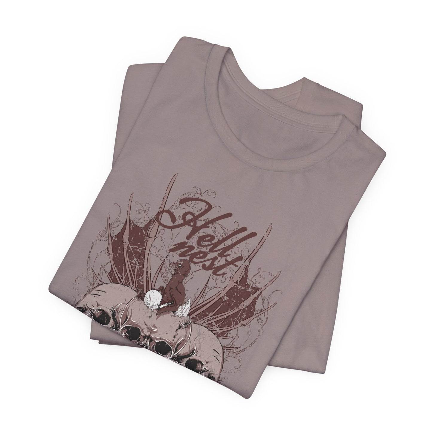 Skull Cluster graphic tee Gothic skulls grunge floral design