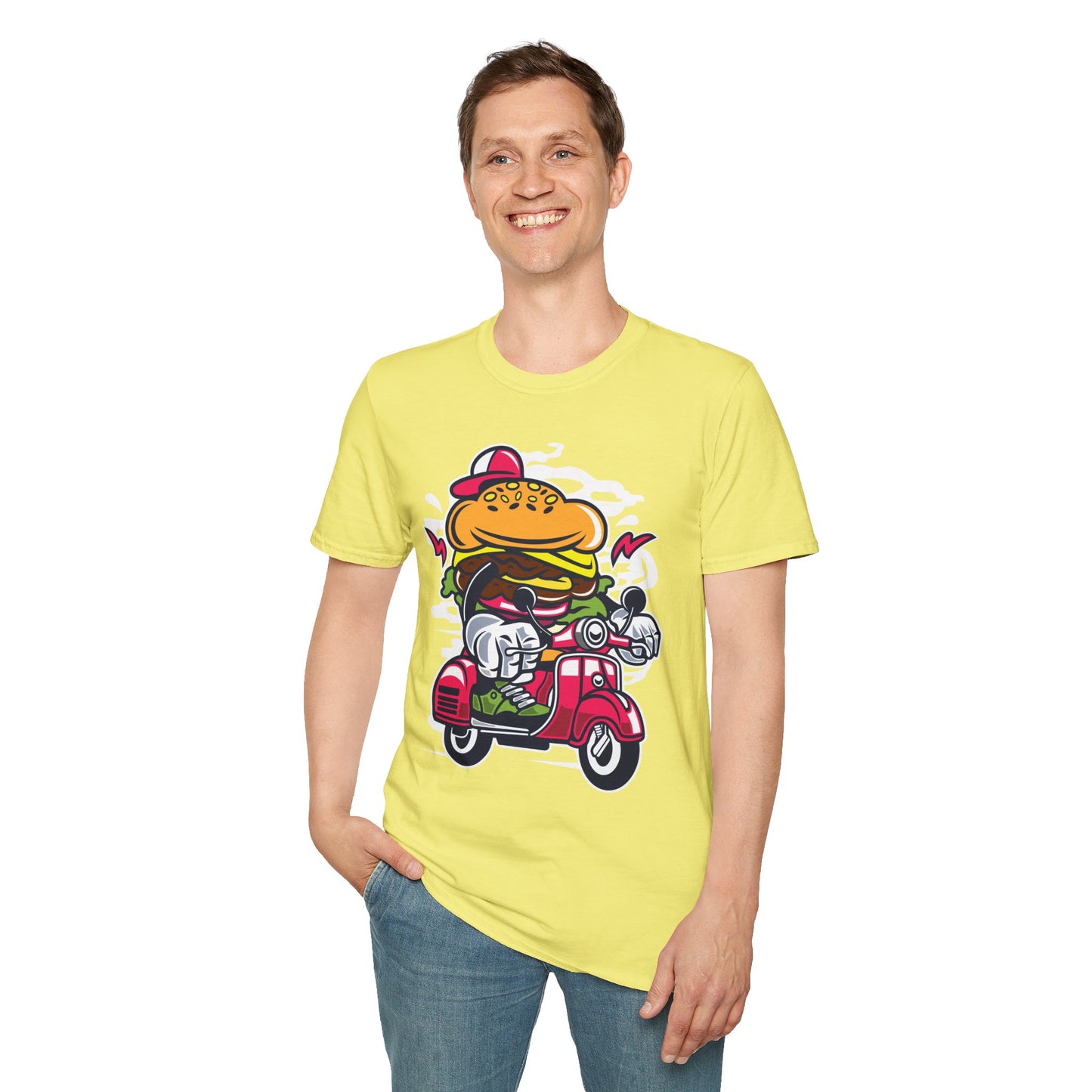 Cartoon T Shirt Animation Tee Funny Unisex Softstyle Gildan 64000 100 Percent Ring Spun Cotton