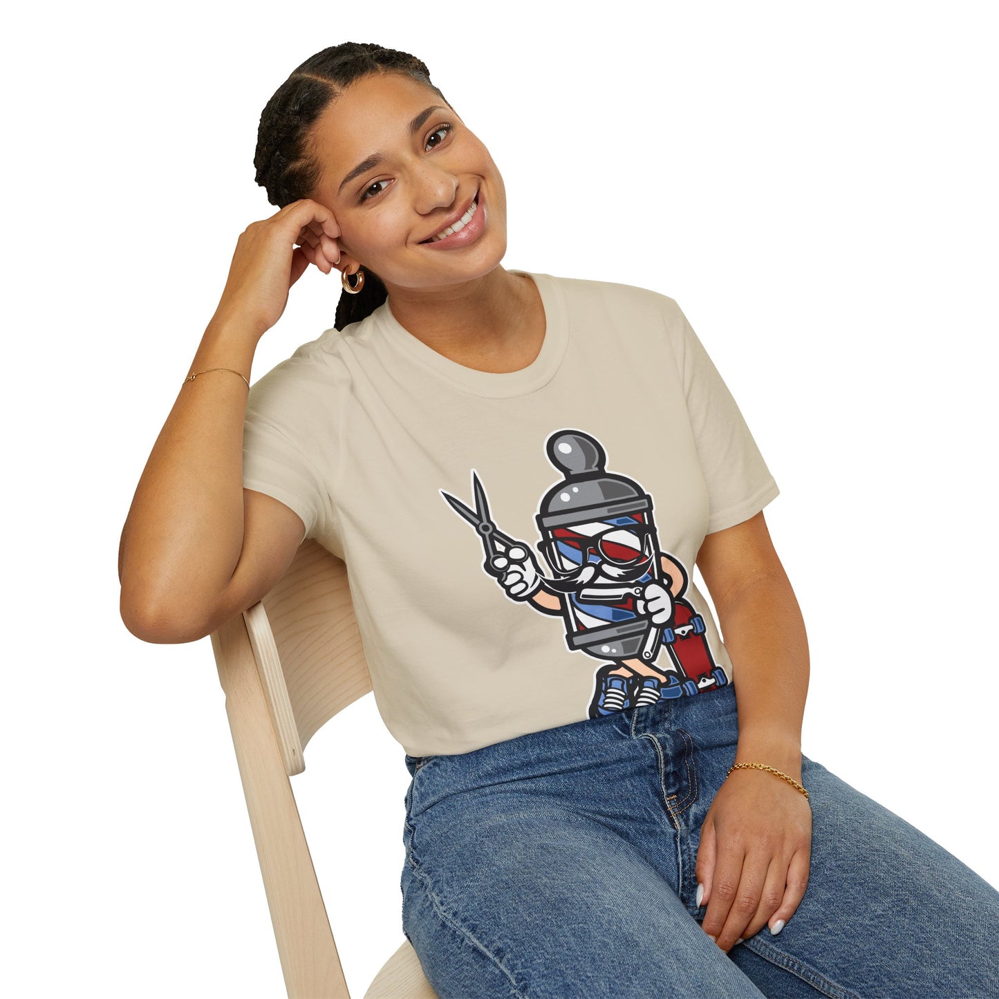 Cartoon Animation T Shirt Unisex Funny Tee Cotton Gildan Softstyle 64000 Comfortable Wear