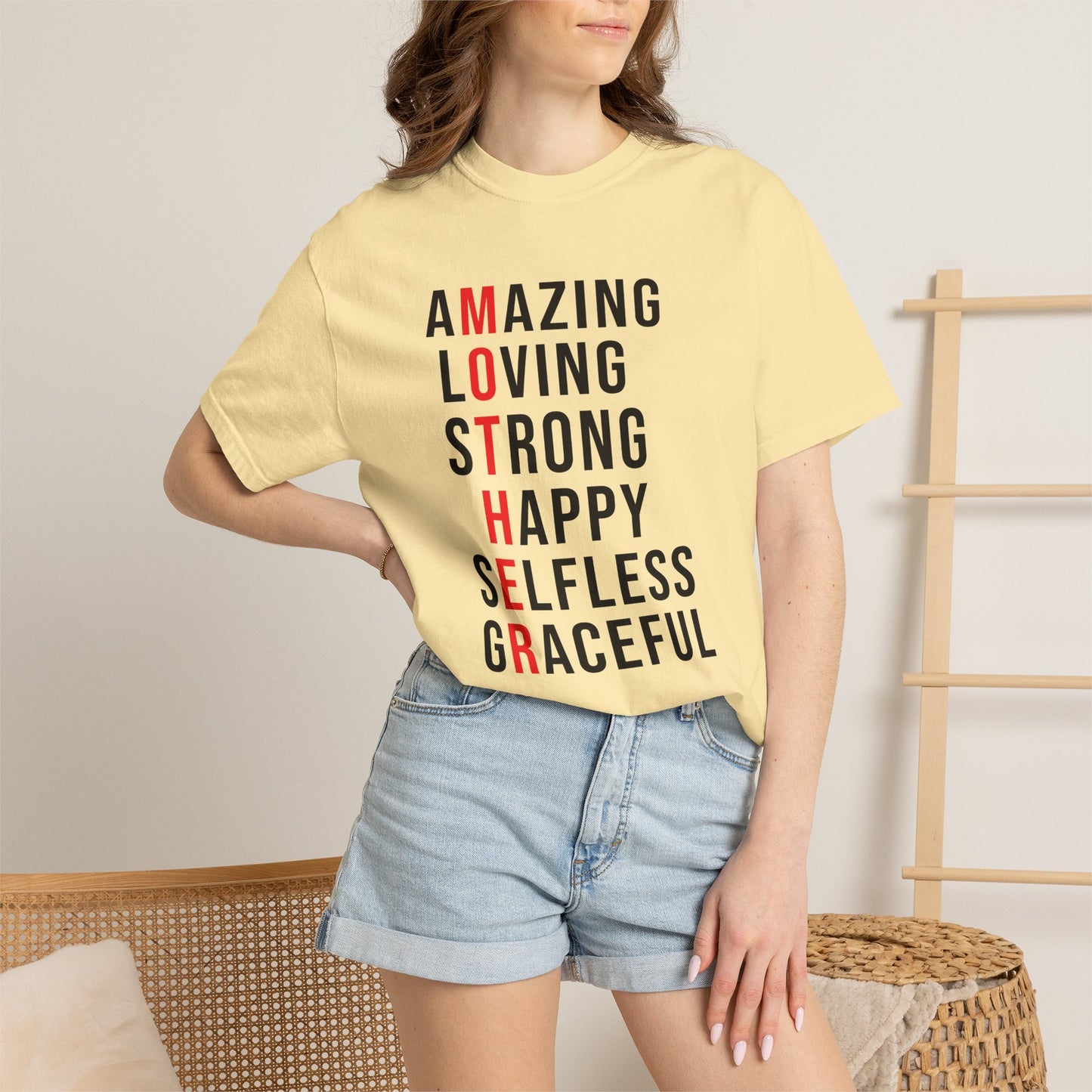 Mom T-shirt Mother's Day Mama Tee Unisex Comfort Colors Garment-Dyed Cotton h14