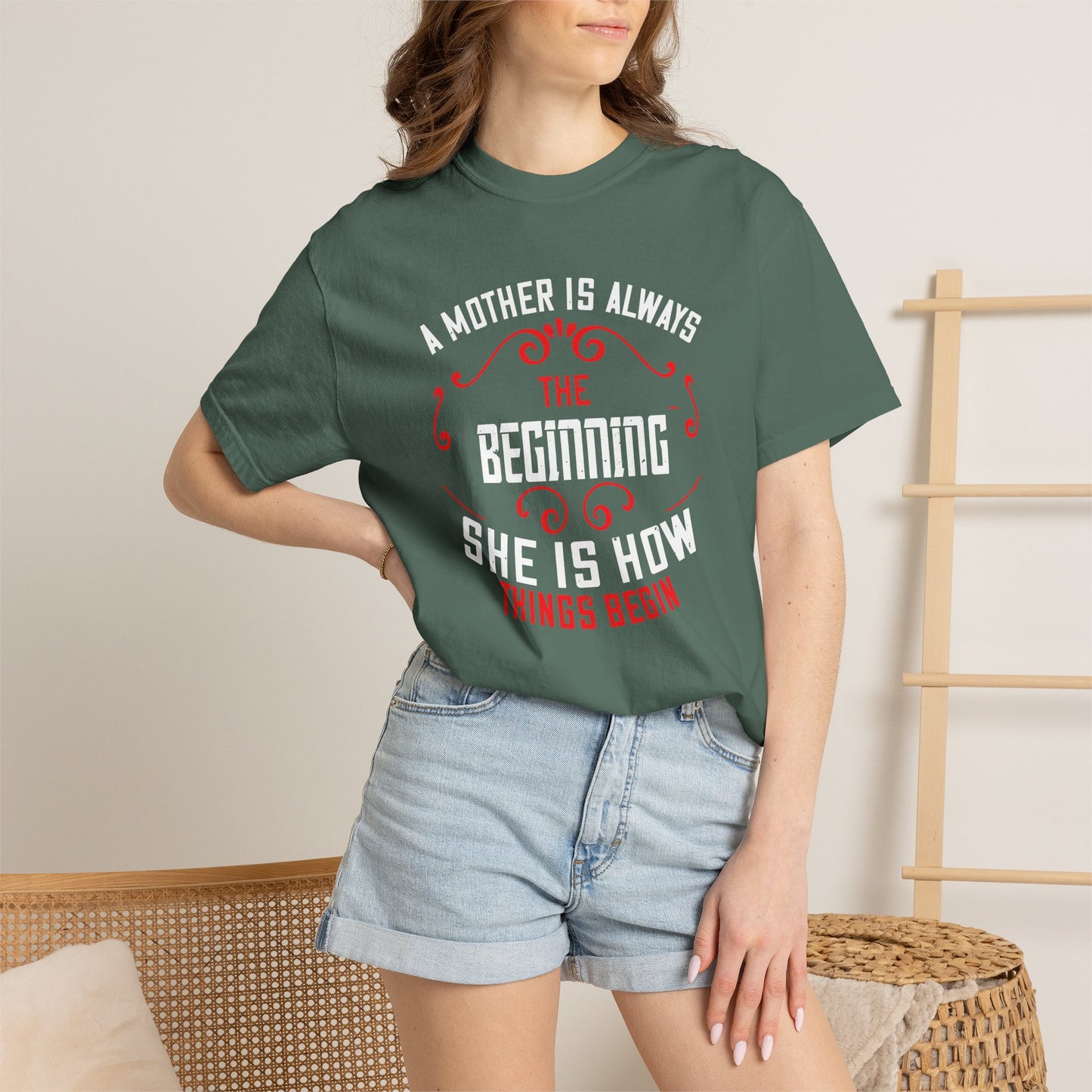 Mom T-shirt Mother Day Mama Tee Unisex Comfort Colors Garment-Dyed Cotton h53