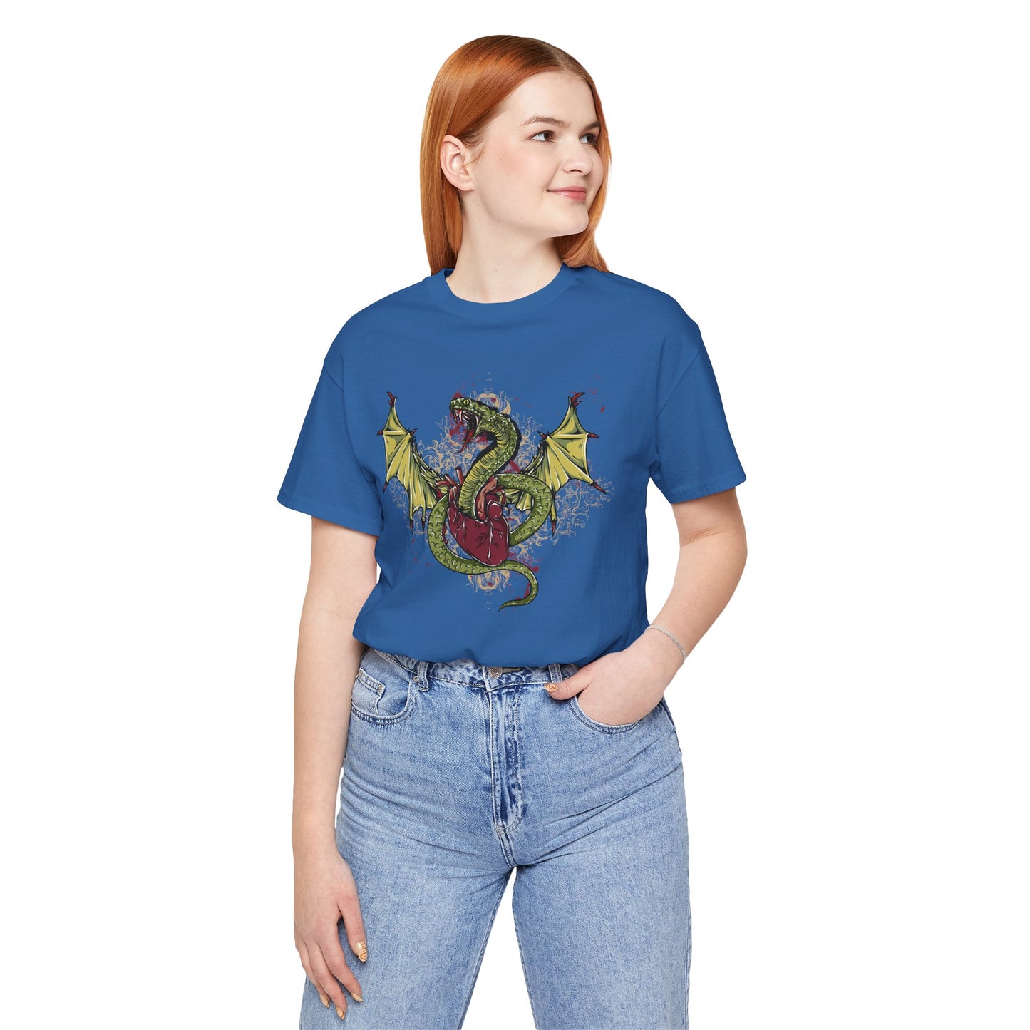 Dragon Illustration Graphic Unisex Cotton T-Shirt r29