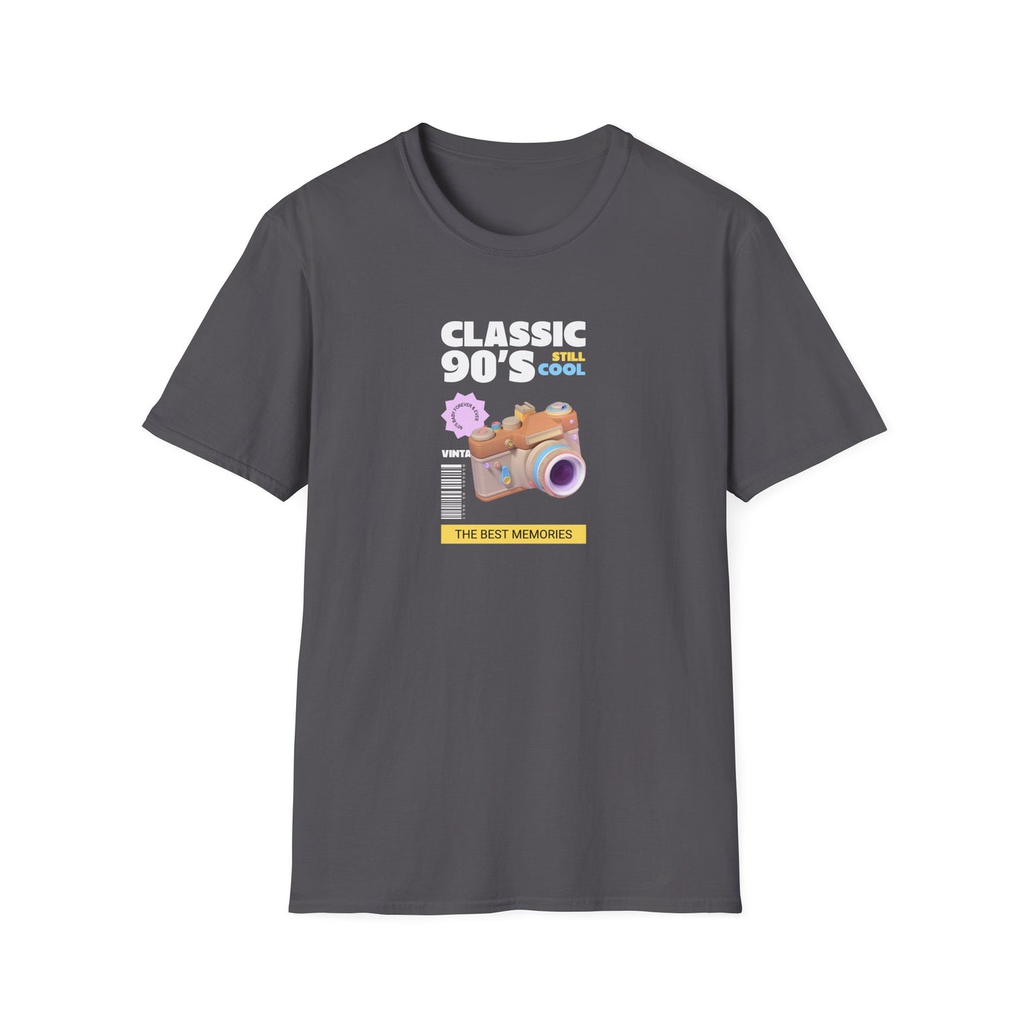 90s Camera T-Shirt Classic 90s Cool Unisex Cotton Retro Photography Tee