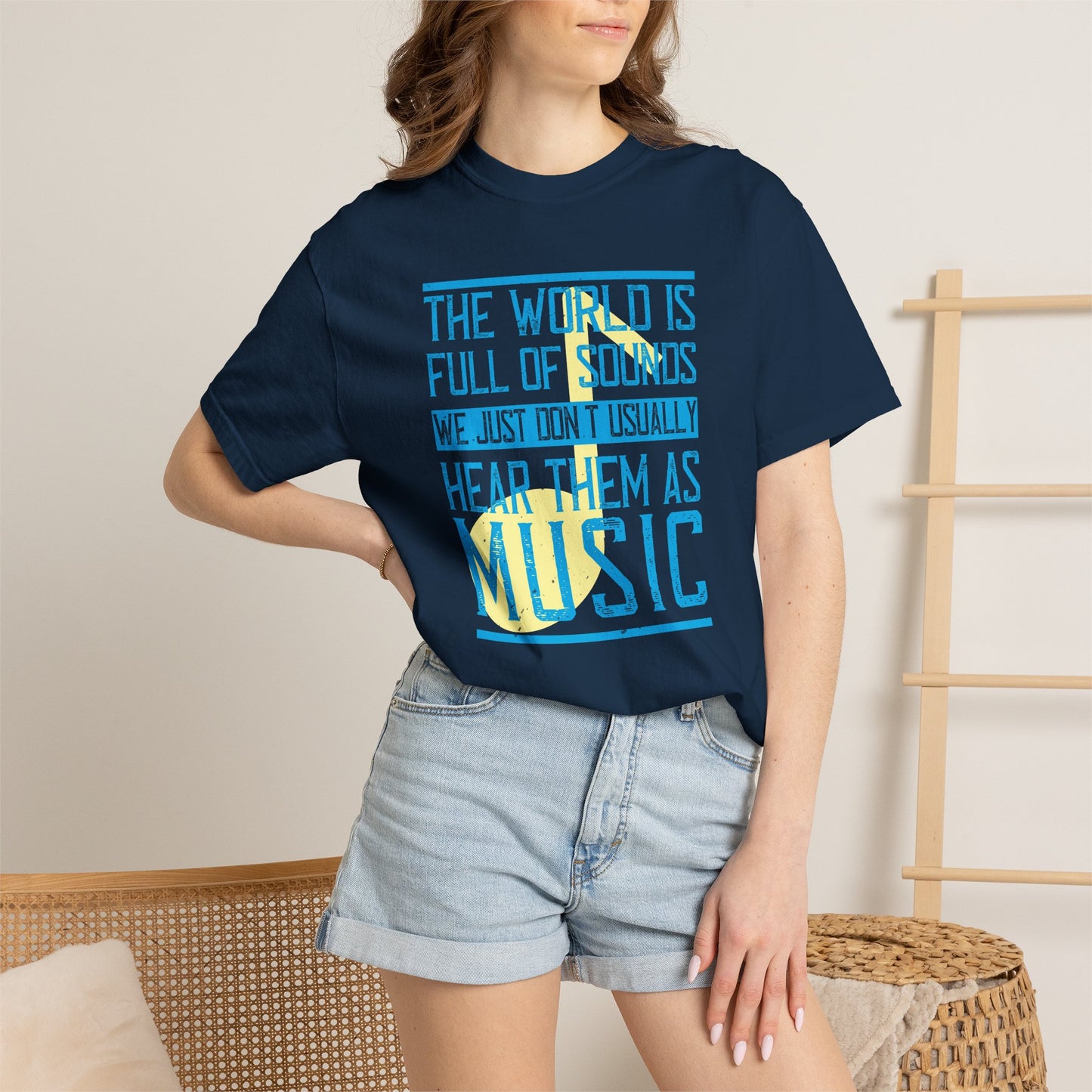 Music Graphic Design Unisex Cotton T-shirt m45