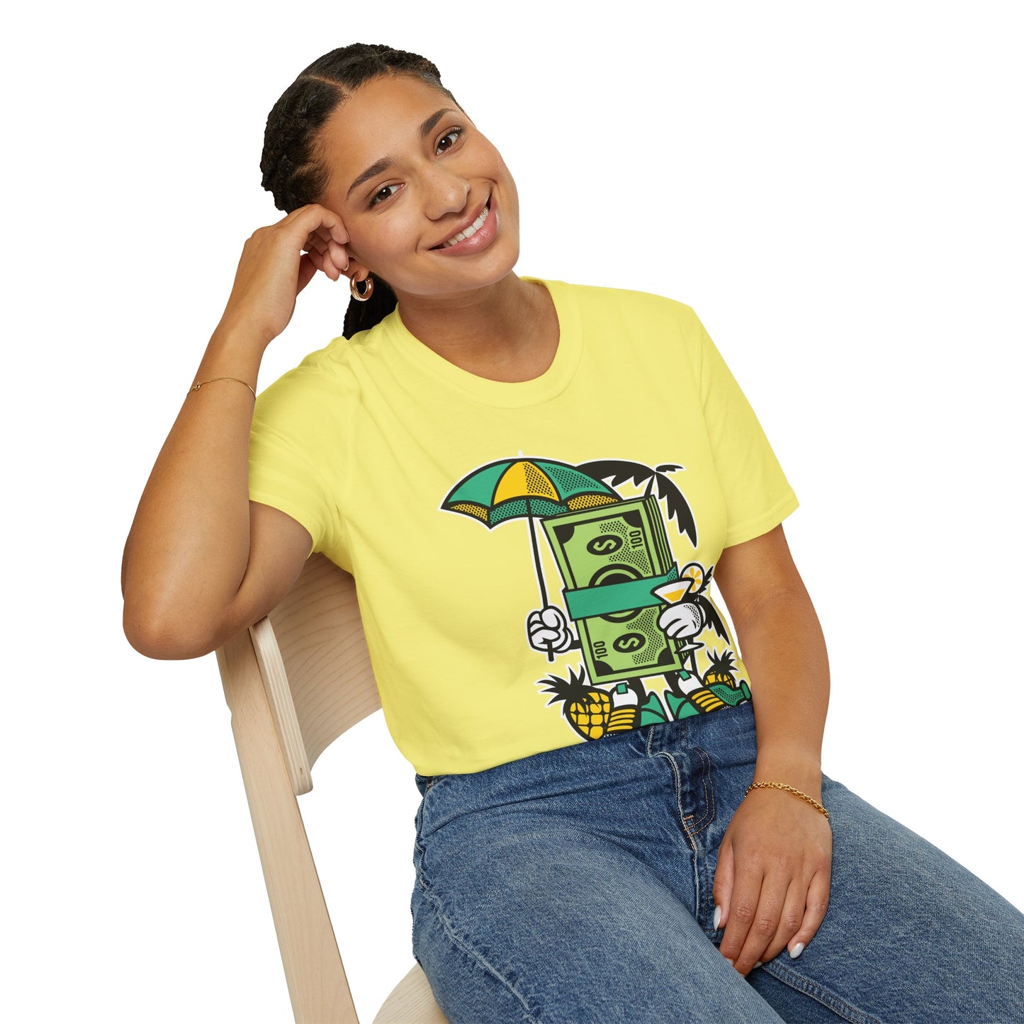 Cartoon T Shirt Animation T Shirt Funny Tee Unisex Softstyle Cotton Tee Art Design 64000
