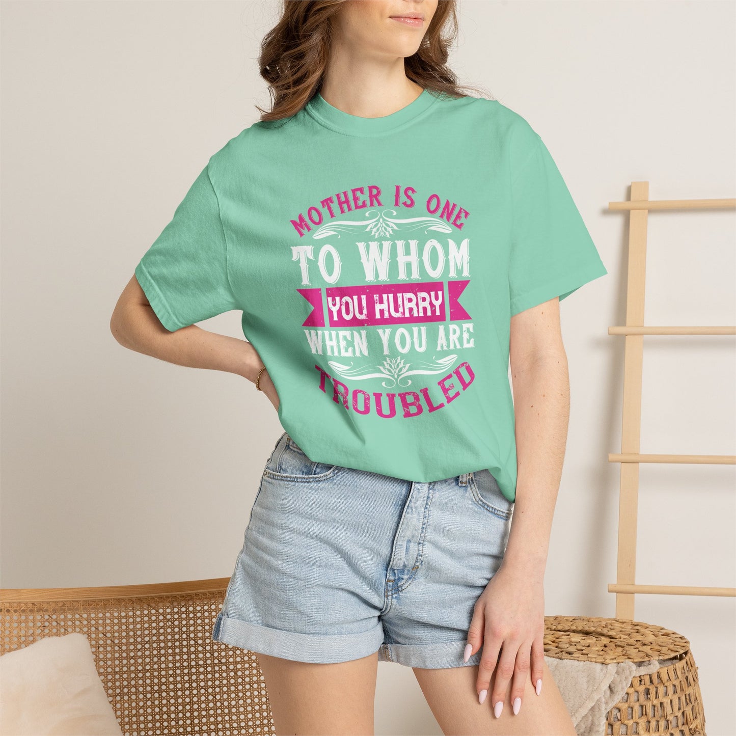 Mom T-shirt Mother Day Mama Tee Unisex Comfort Colors Garment-Dyed Cotton h82
