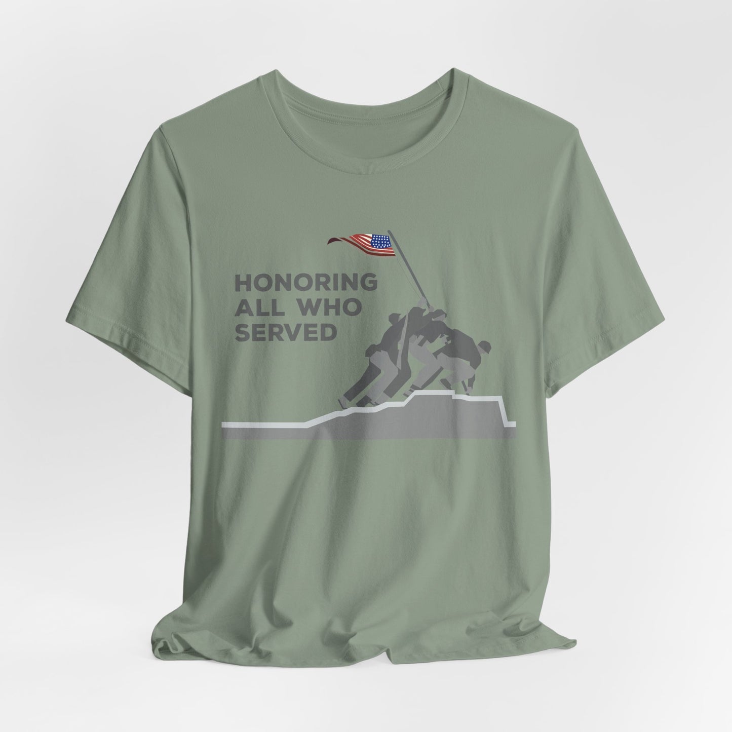 Iwo Jima Flag Raising honoring all who served T-Shirt Military Memorial Unisex Cotton Tee v52