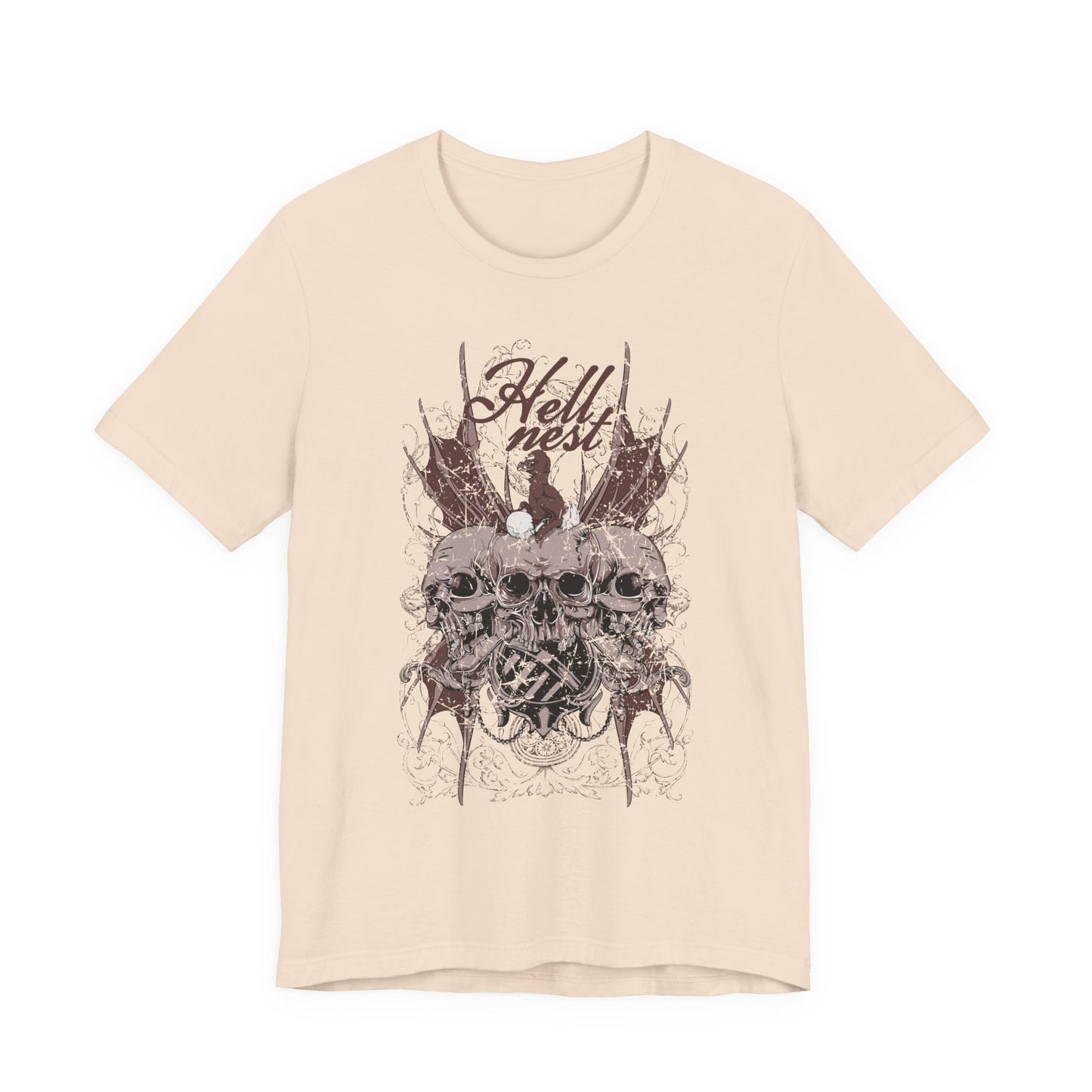 Skull Cluster graphic tee Gothic skulls grunge floral design