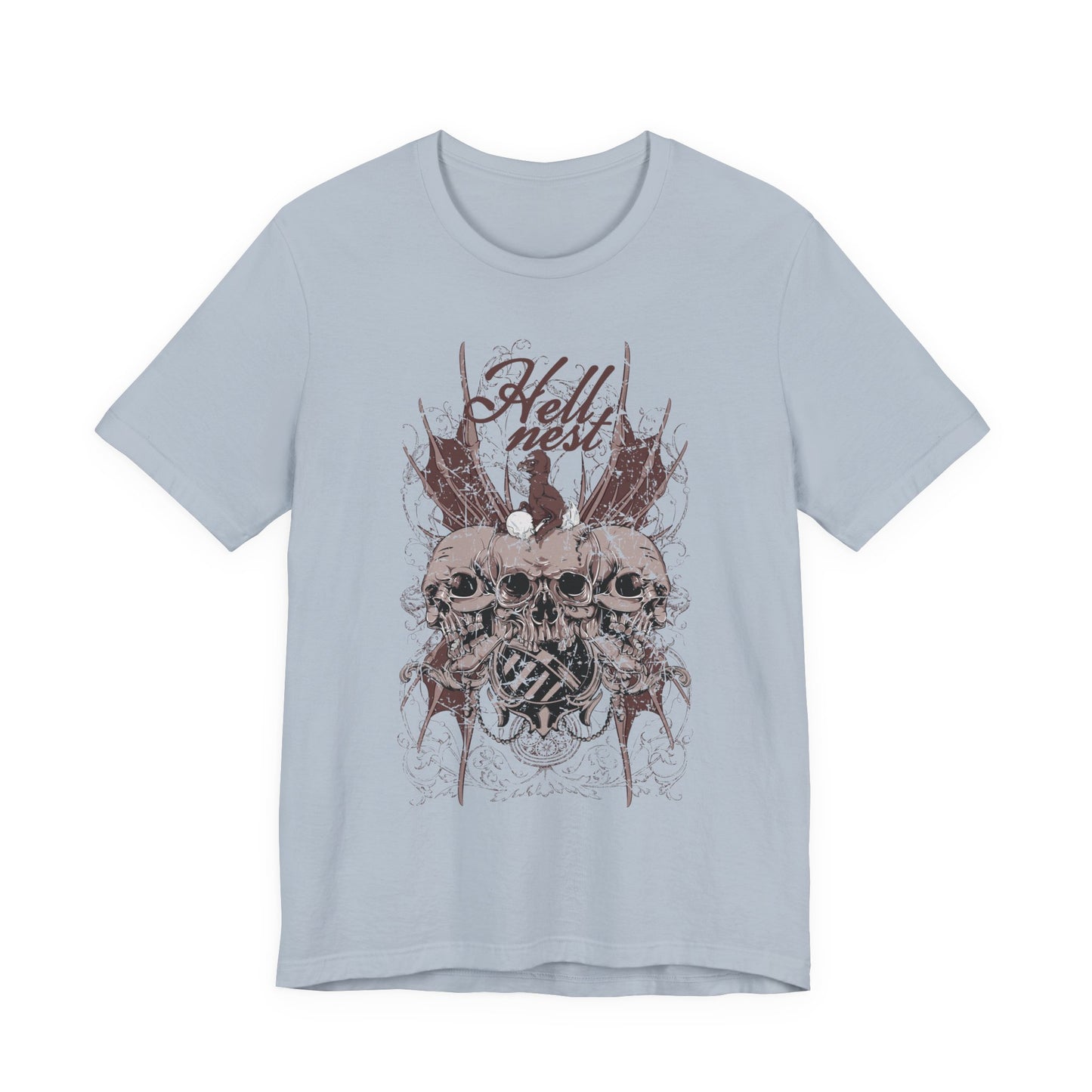 Skull Cluster graphic tee Gothic skulls grunge floral design