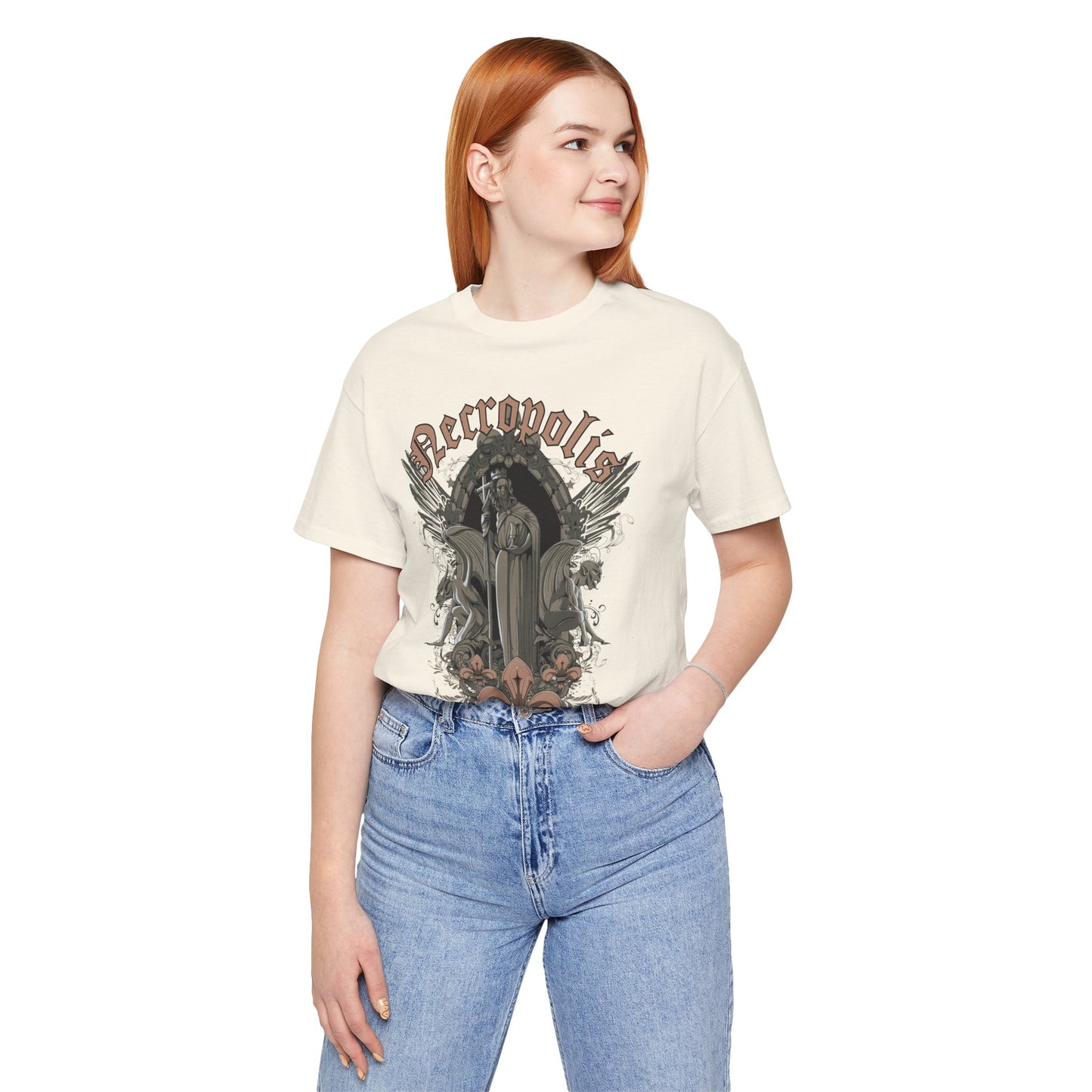 Gothic Skull Graphic Unisex Cotton T-Shirt r7