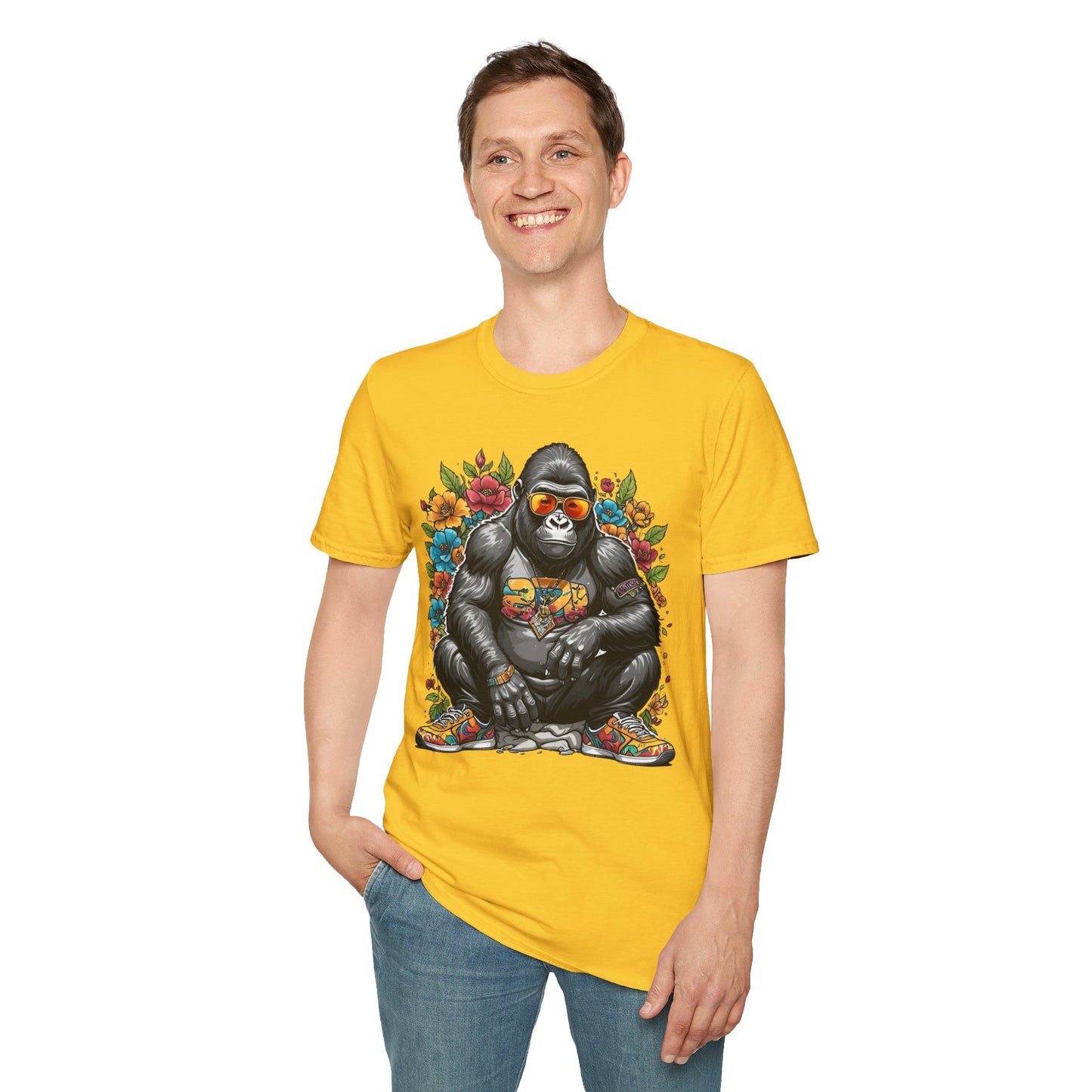 Animals Tees, Funny Animals Shirt, T Shirts with Funny Animals, T-Shirt with Gorilla, Monkey Tees