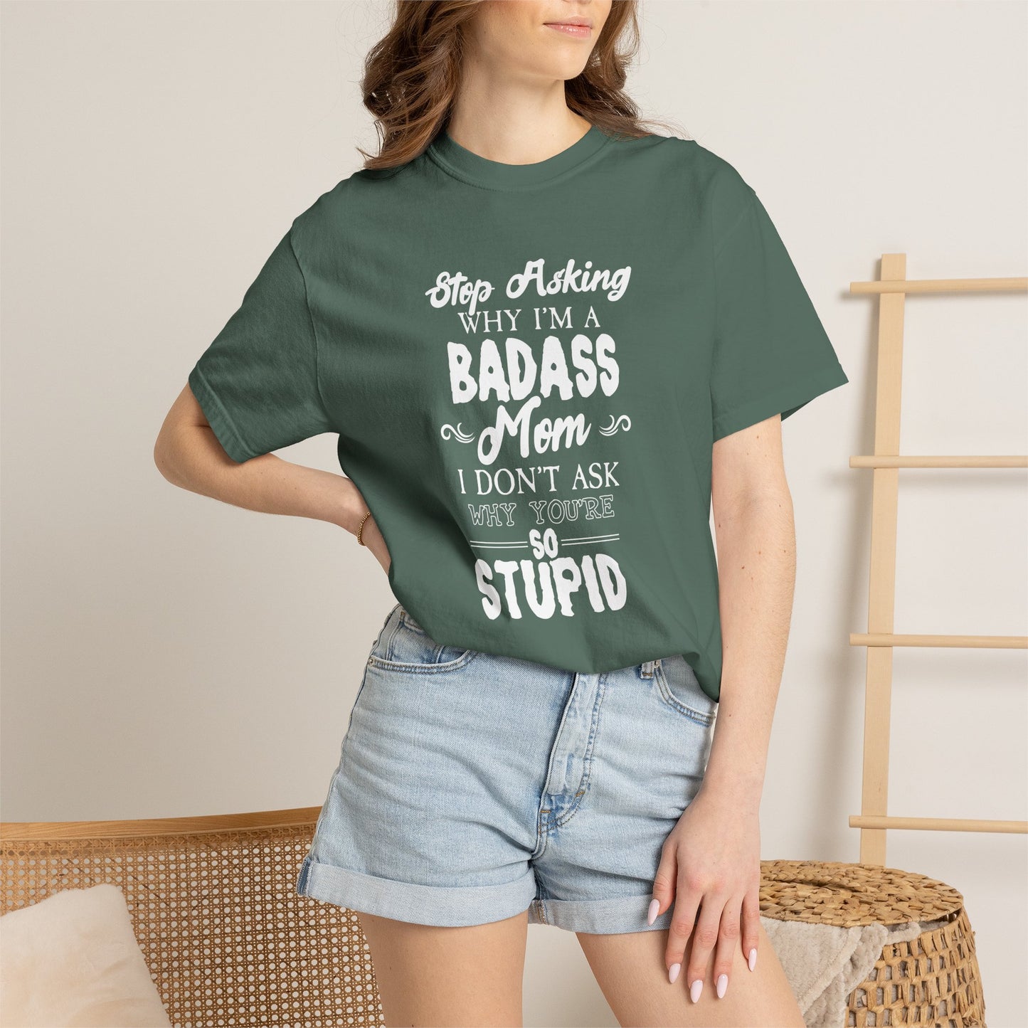 Mom T-shirt Mother's Day Mama Tee Unisex Comfort Colors Garment-Dyed Cotton h39