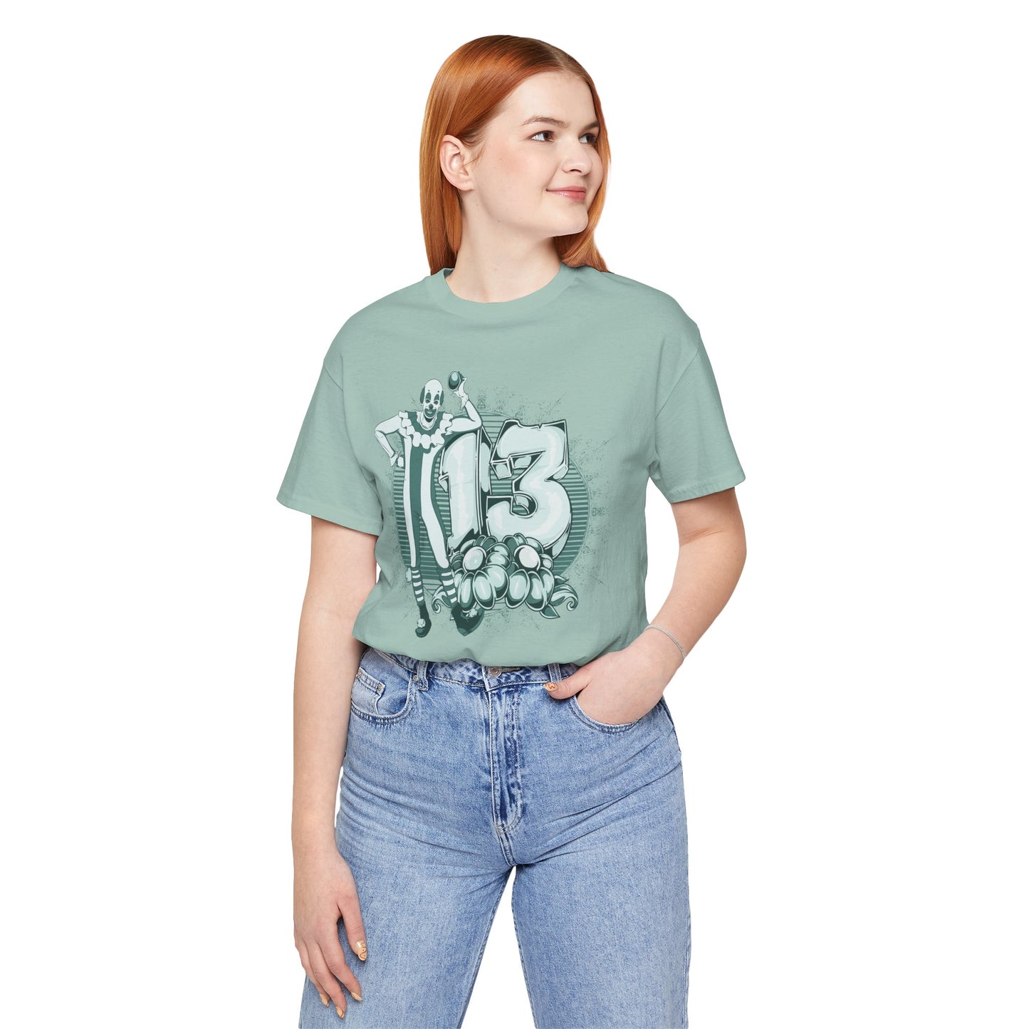 Vintage Clown Graphic Illustration Unisex Cotton T-Shirt Art-39