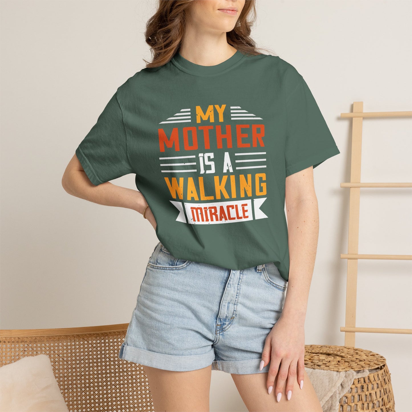 Mom T-shirt Mother Day Mama Tee Unisex Comfort Colors Garment-Dyed Cotton h87