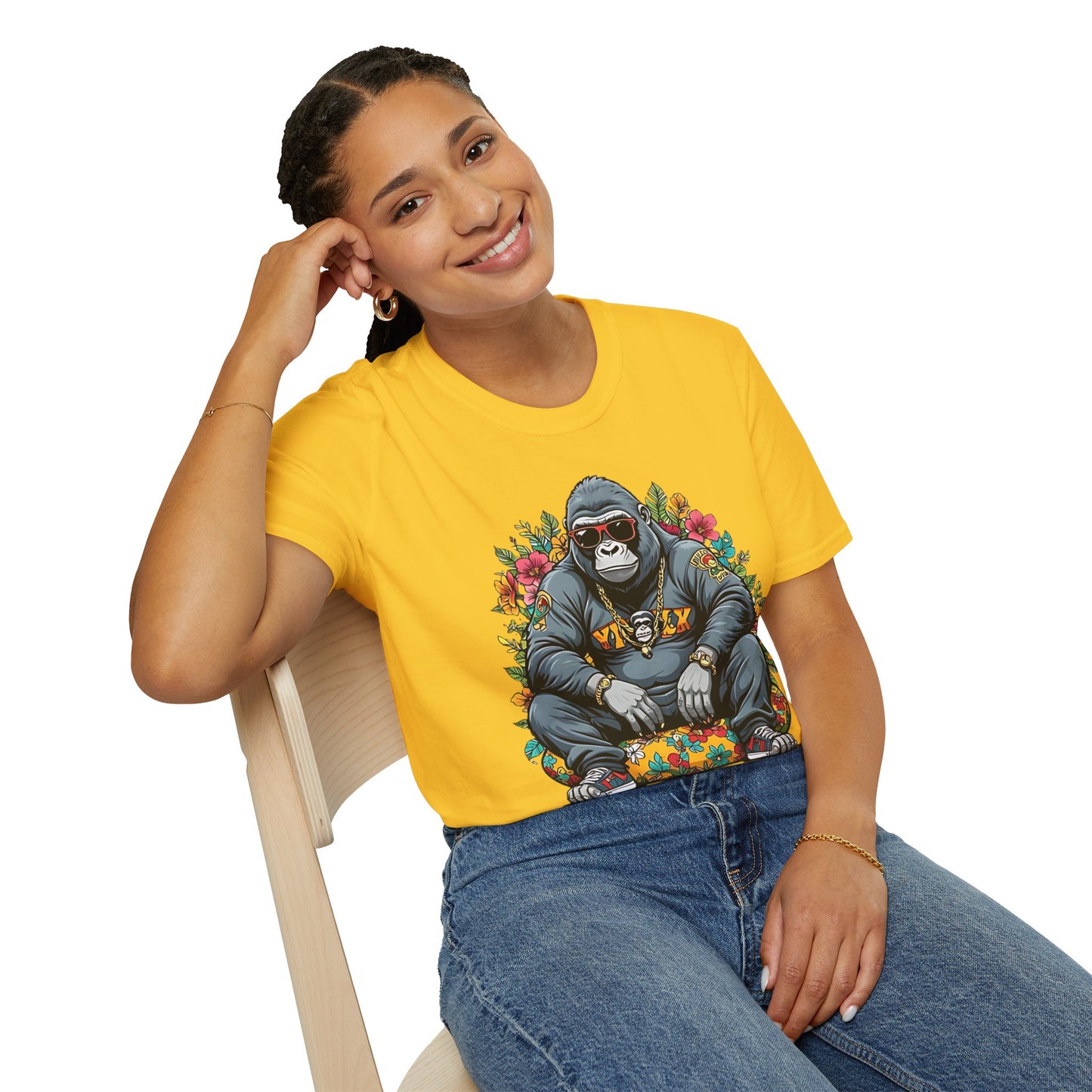 Animals Tees, Funny Animals Shirt, T Shirts with Funny Animals, T-Shirt with Gorilla, Monkey Tees