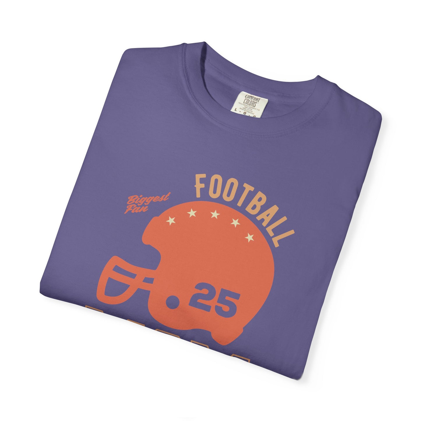 Football Mom T-shirt Mother's Day Mama Tee Unisex Comfort Colors Garment-Dyed Cotton h43