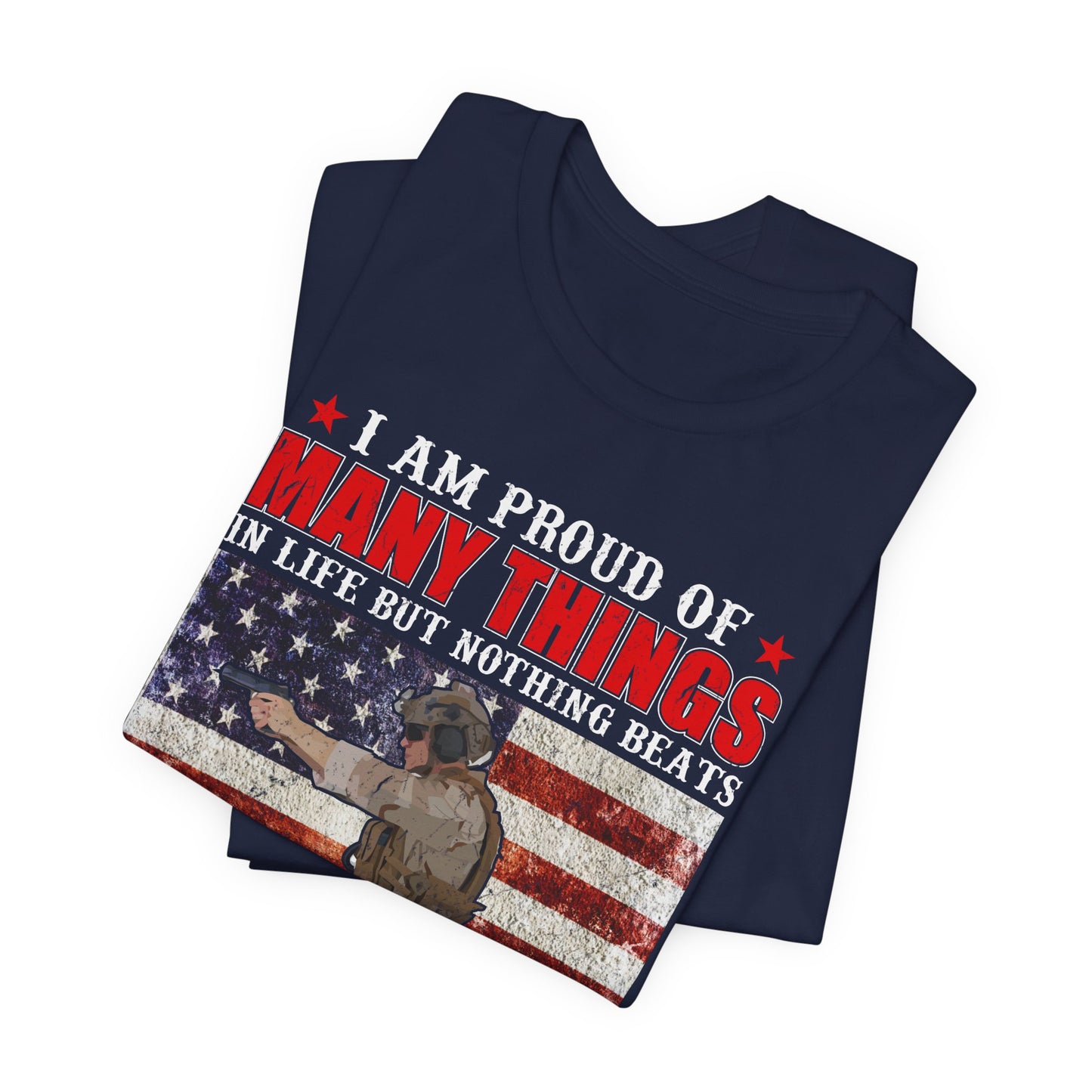 Veteran's Daughter T-Shirt American Flag Military Proud  Unisex Cotton Tee v28