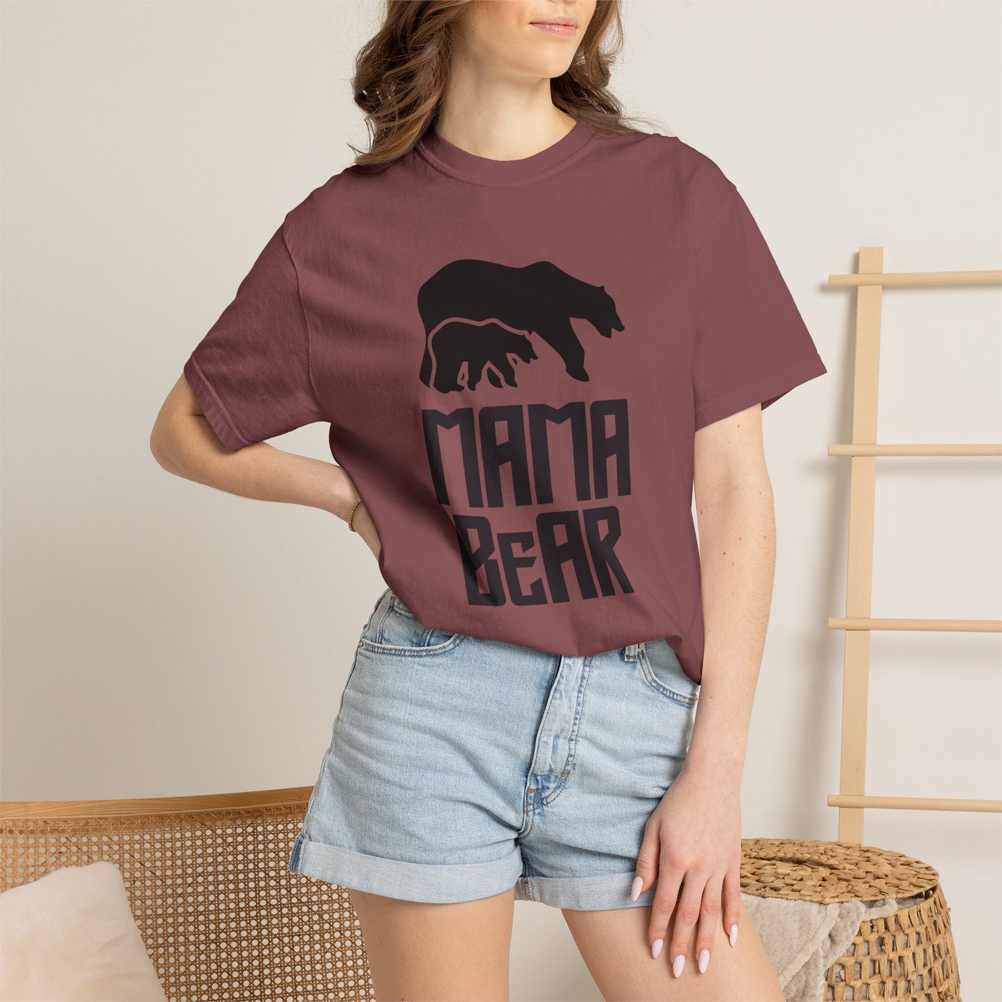 Mama Bear Mom T-shirt Mother's Day Mama Tee Unisex Comfort Colors Garment-Dyed Cotton h12