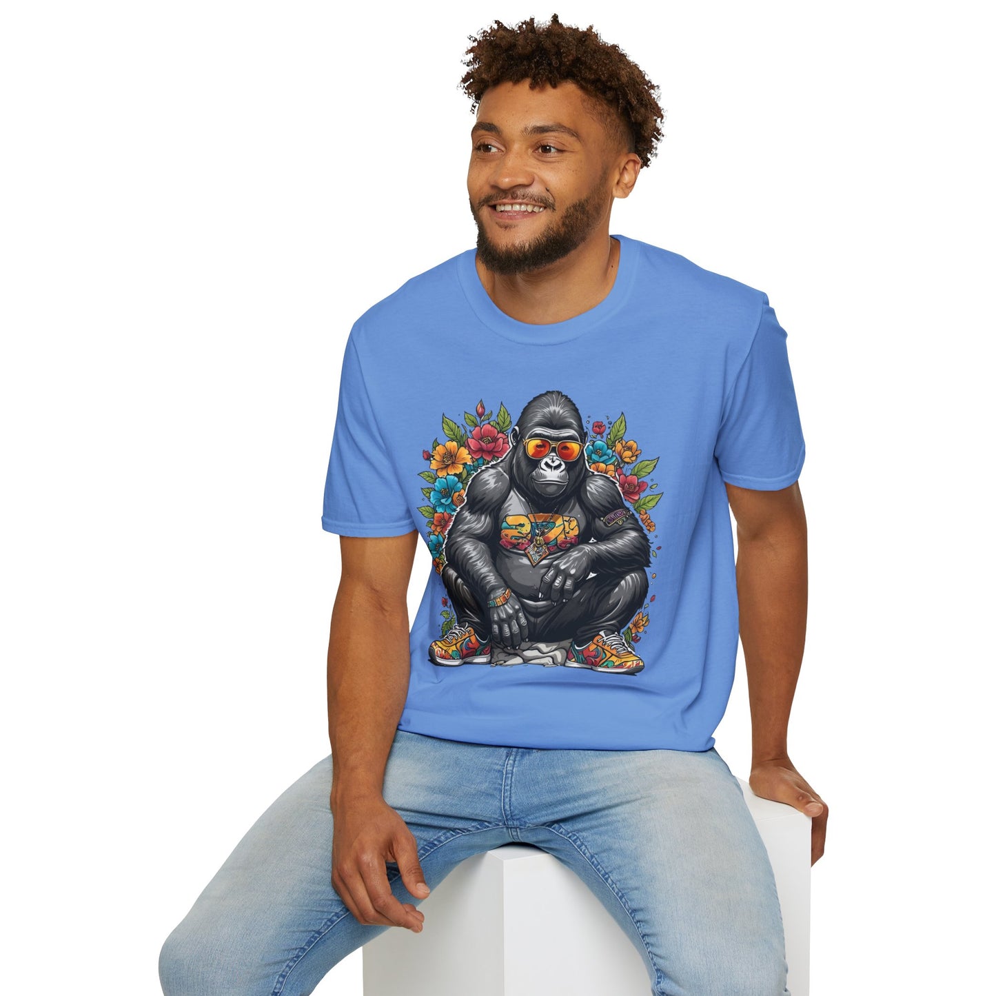 Animals Tees, Funny Animals Shirt, T Shirts with Funny Animals, T-Shirt with Gorilla, Monkey Tees