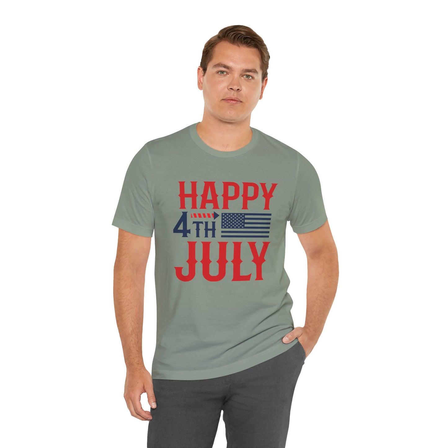 American Flag Graphic Unisex Cotton T-Shirt 011